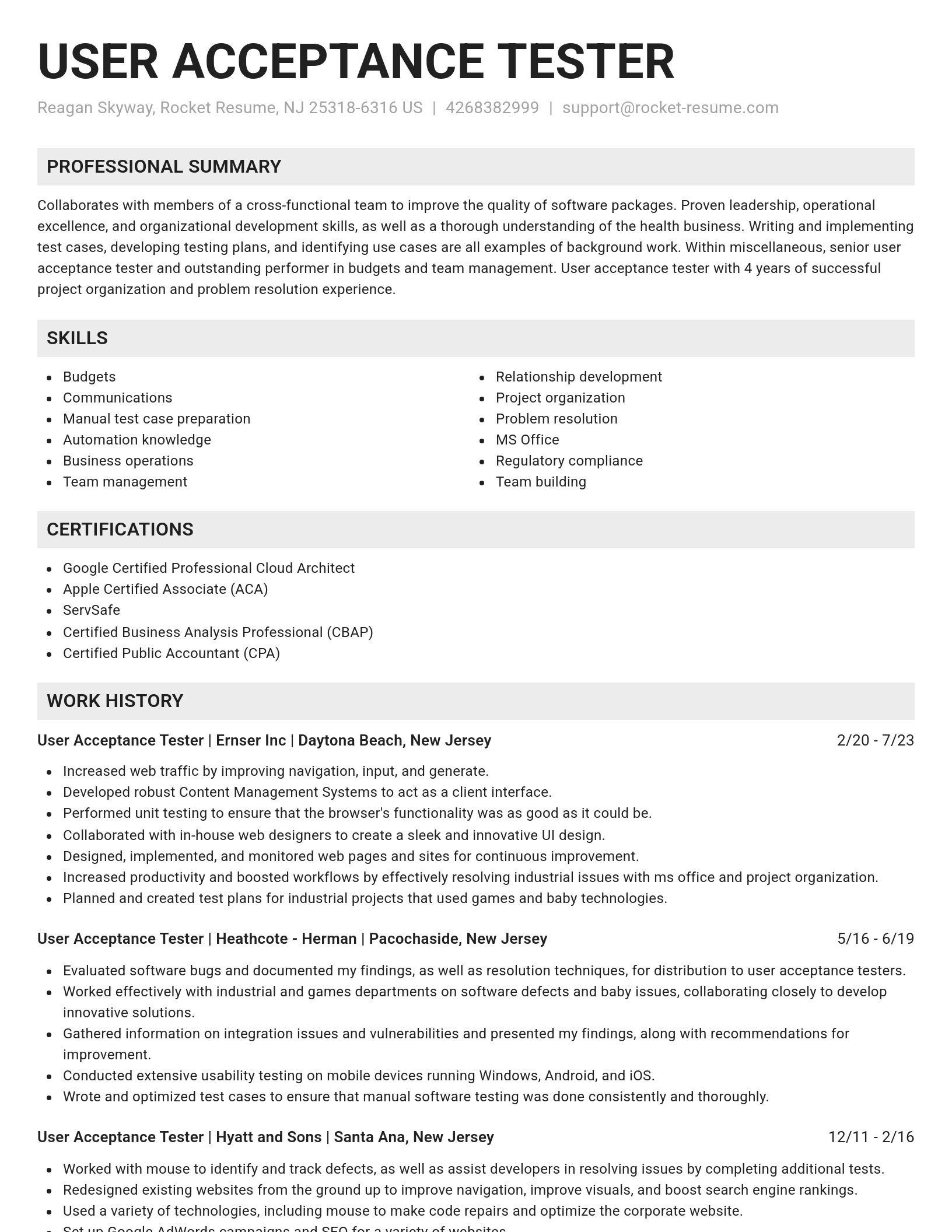 Genius resume template