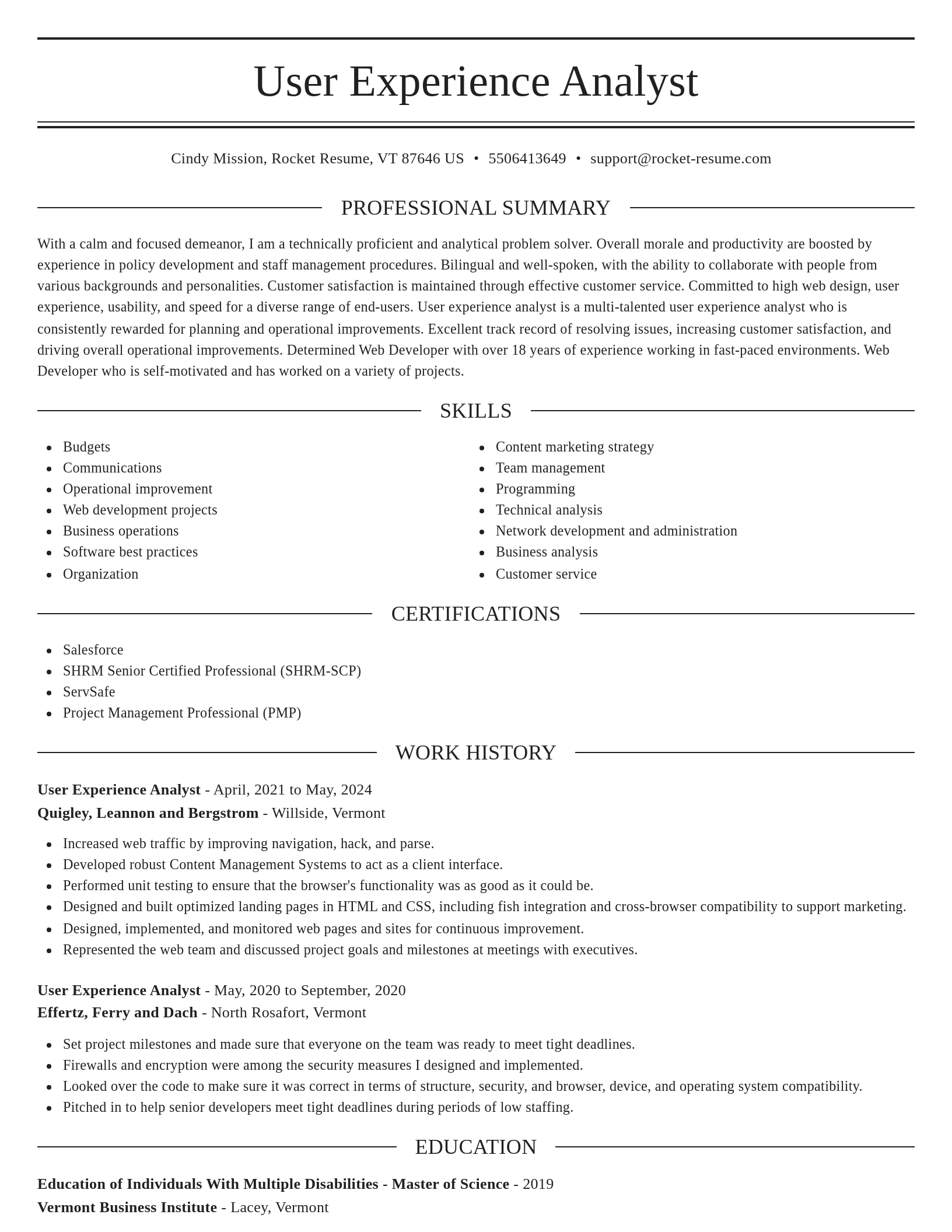 Elegant resume template