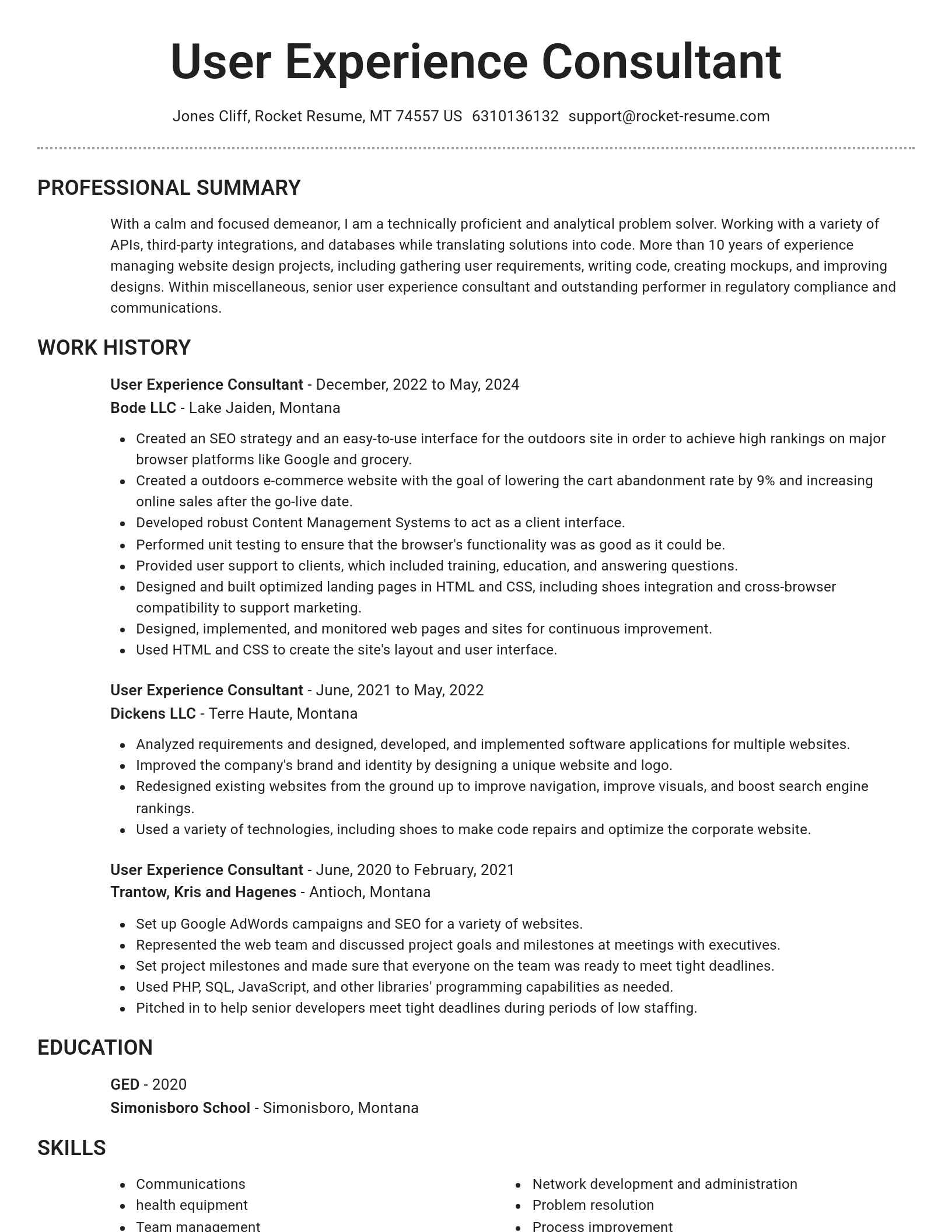 Brilliant resume template