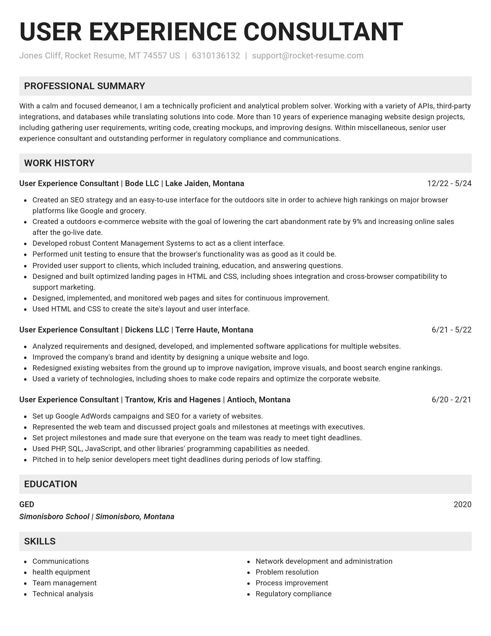 Genius resume template