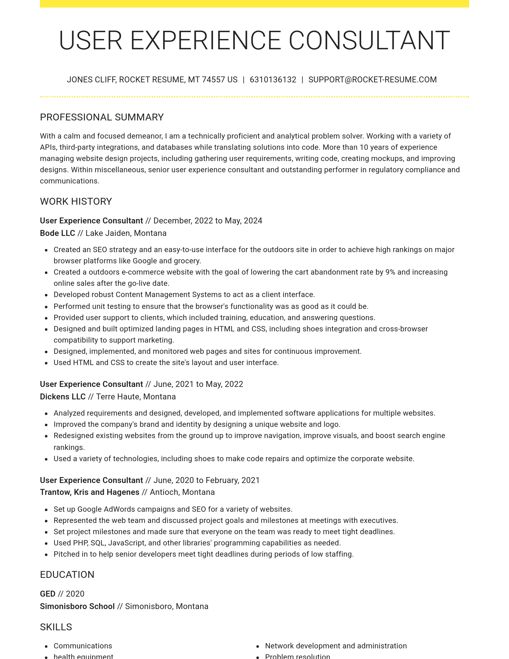 Grand resume template