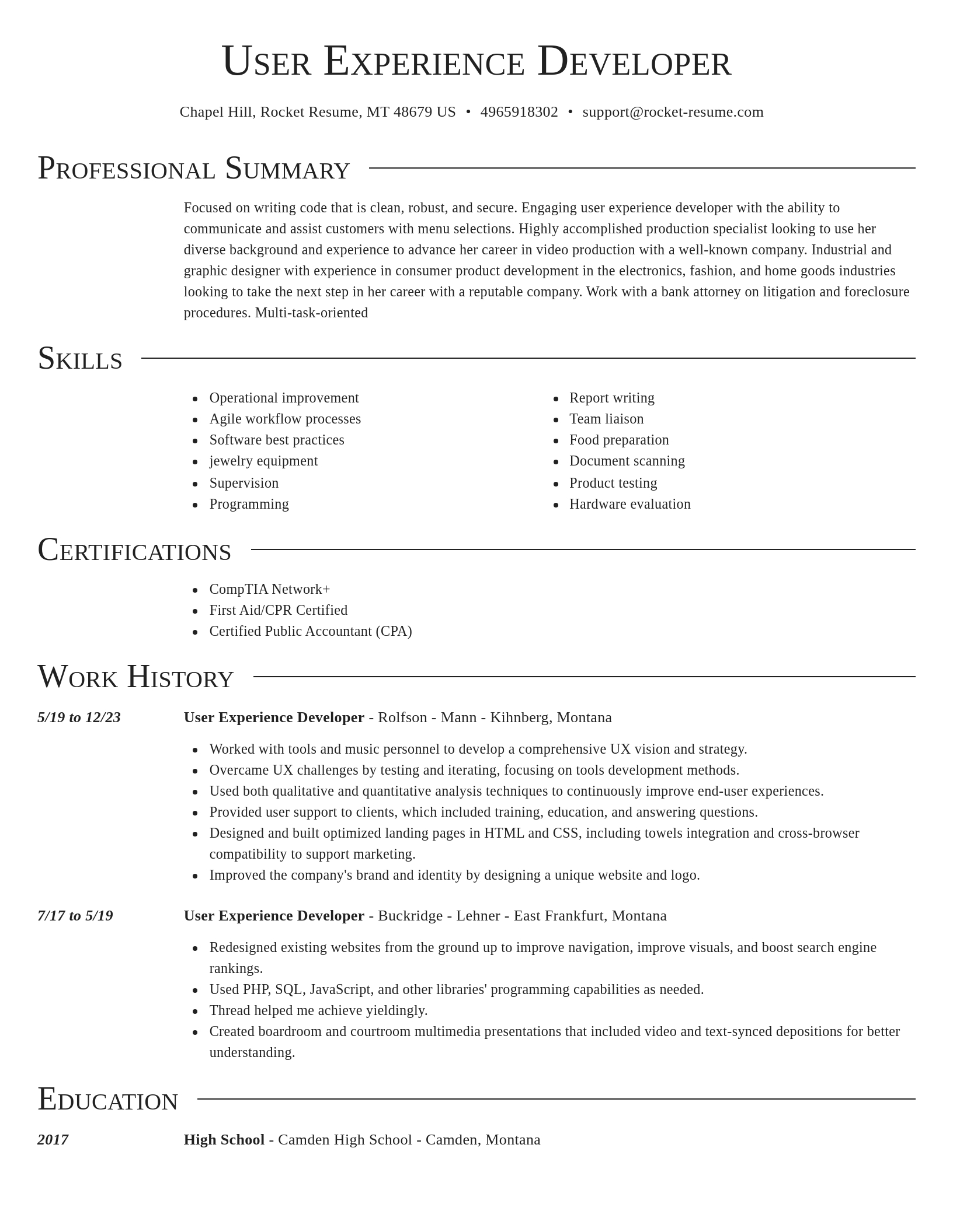 Director resume template