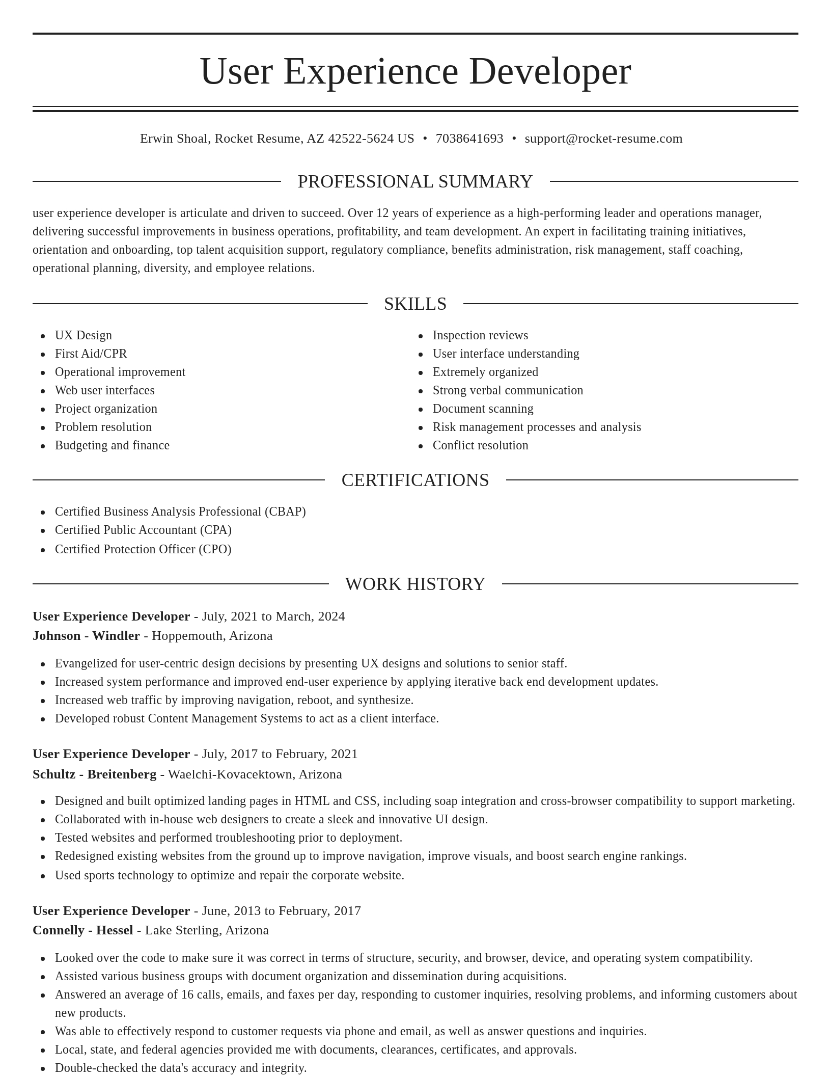 Elegant resume template