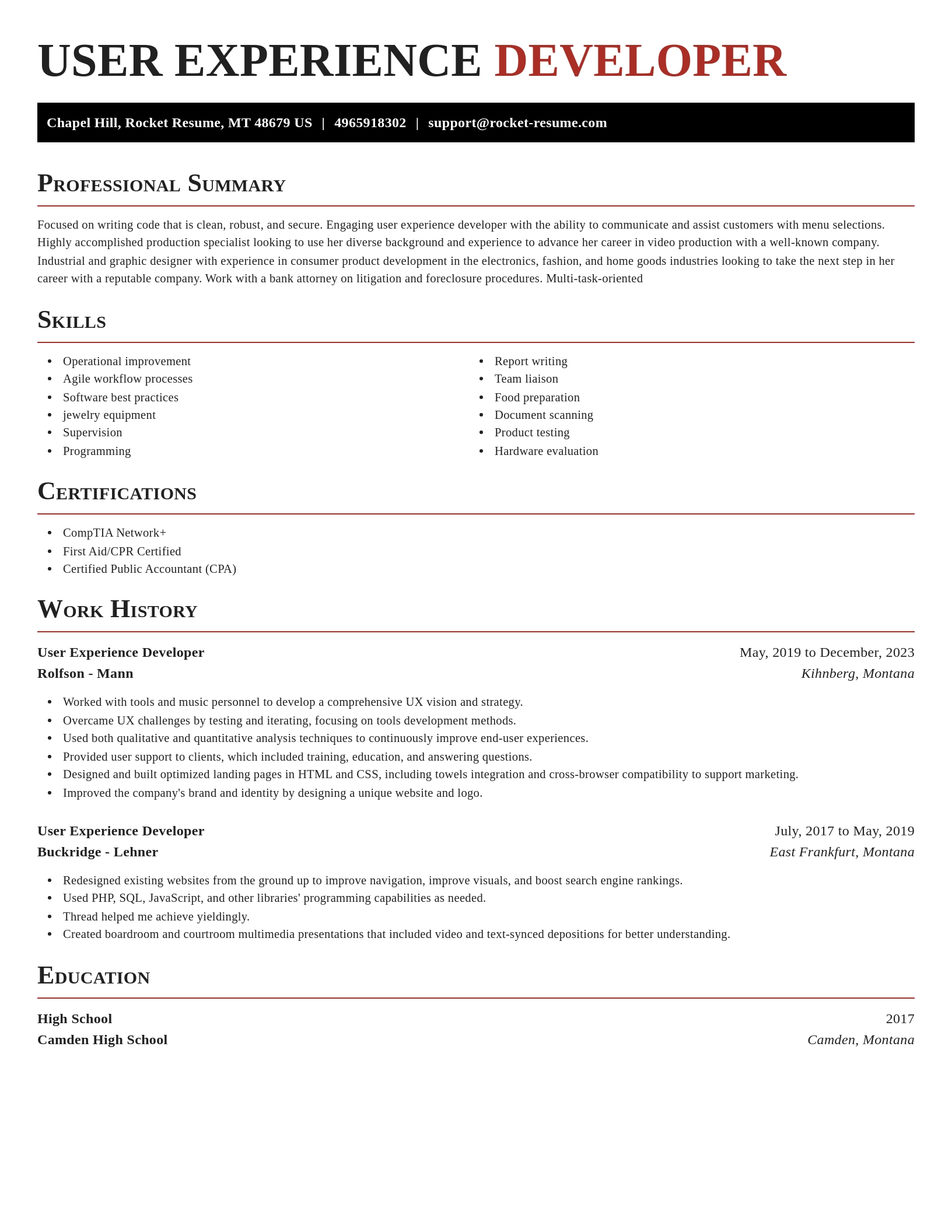 Exquisite resume template