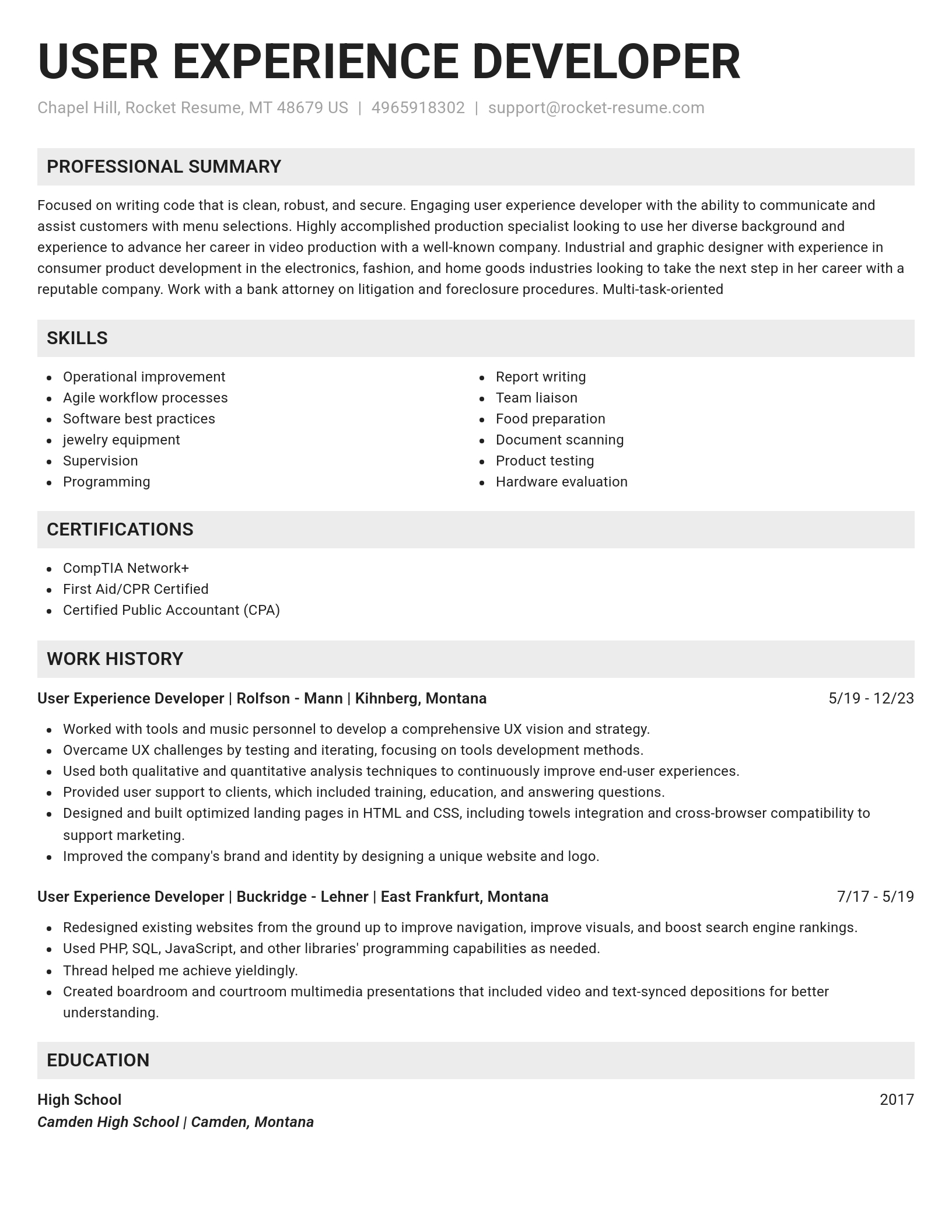 Genius resume template