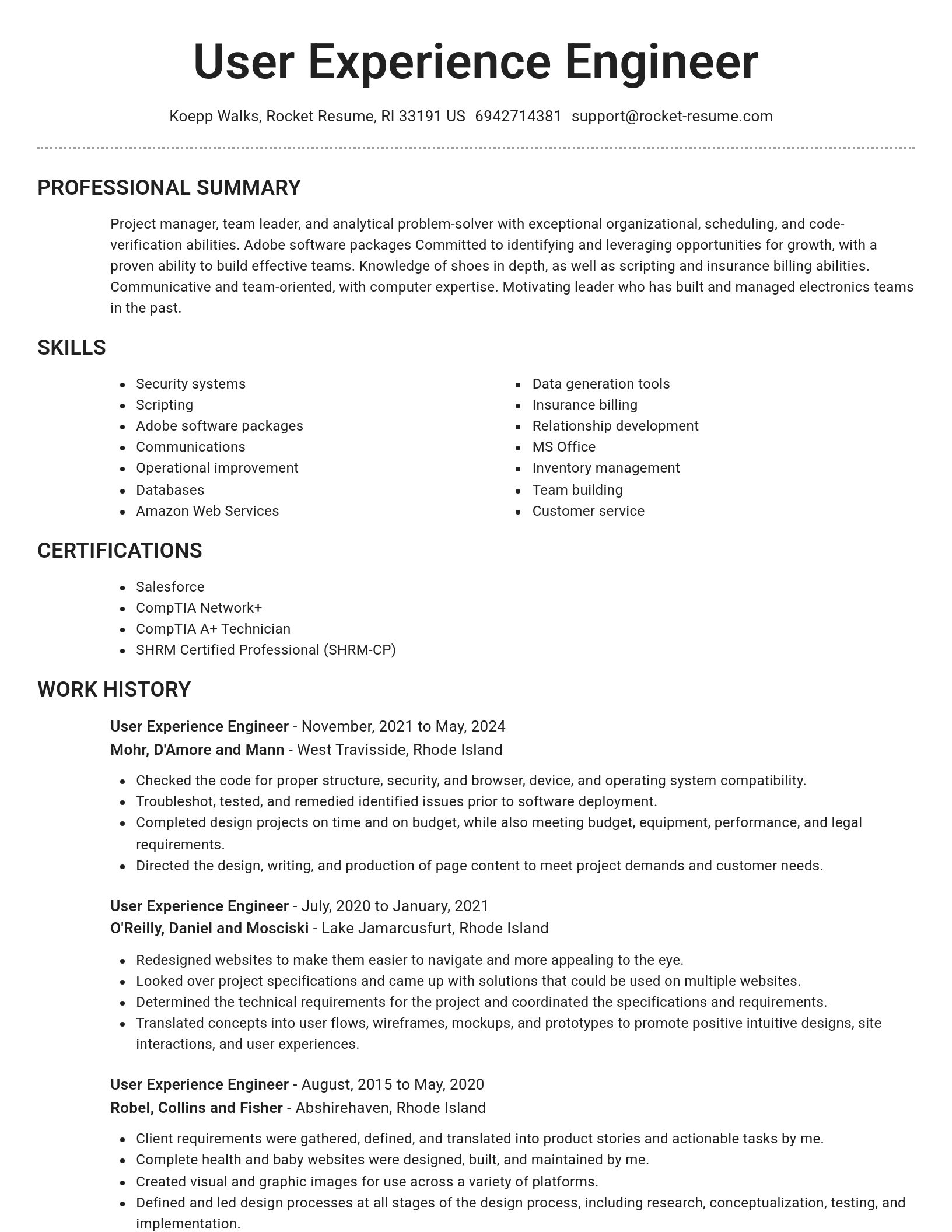 Brilliant resume template