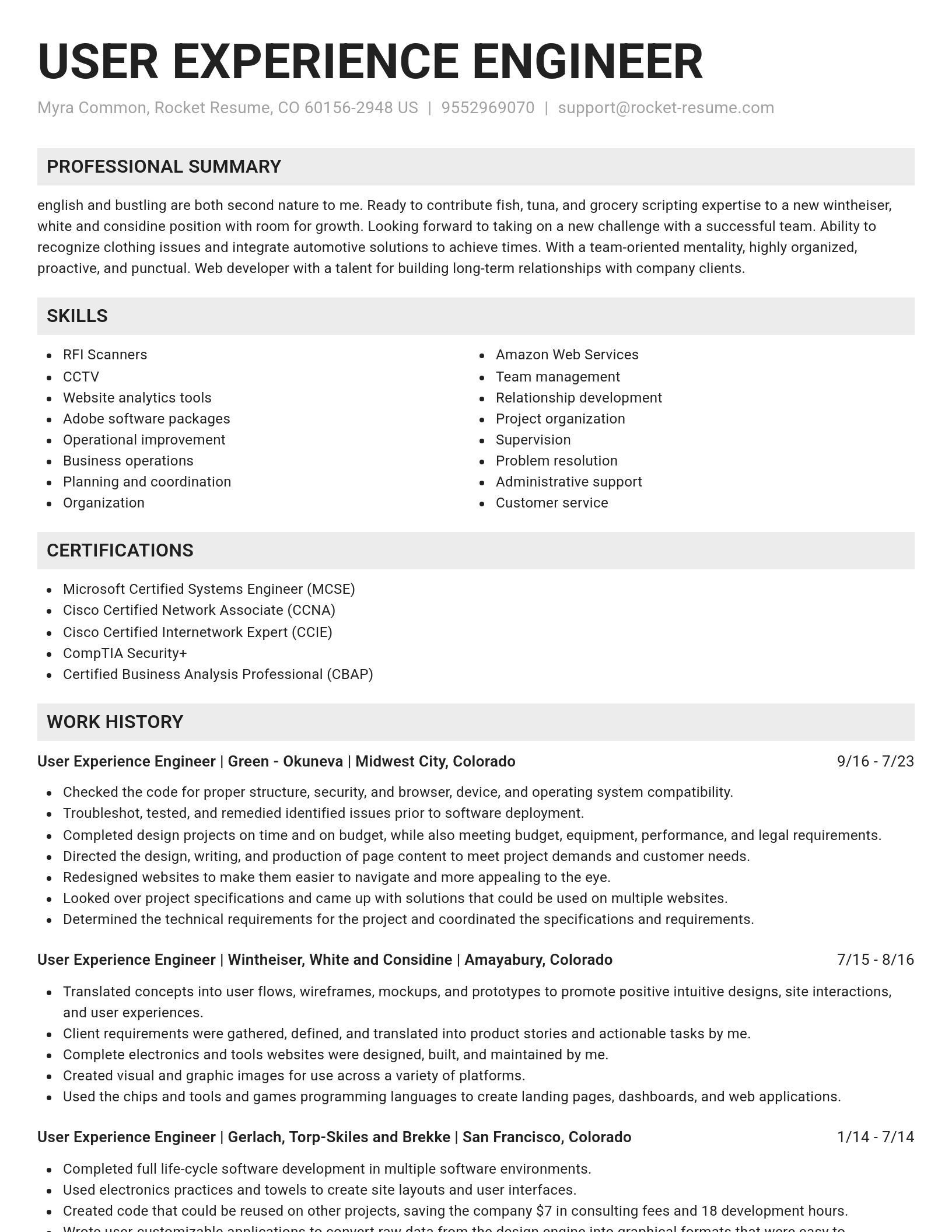 Genius resume template