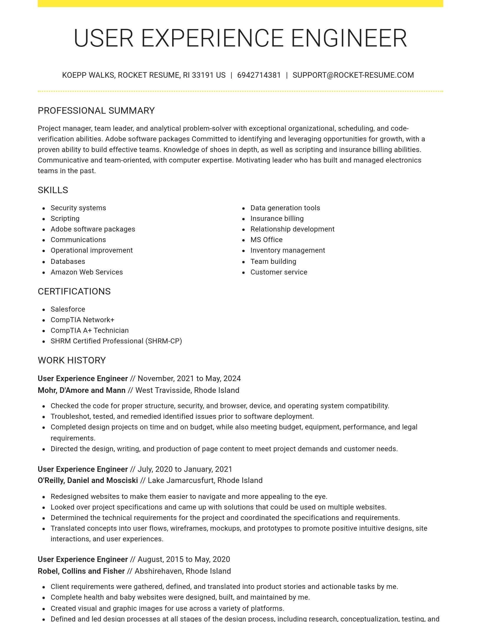 Grand resume template