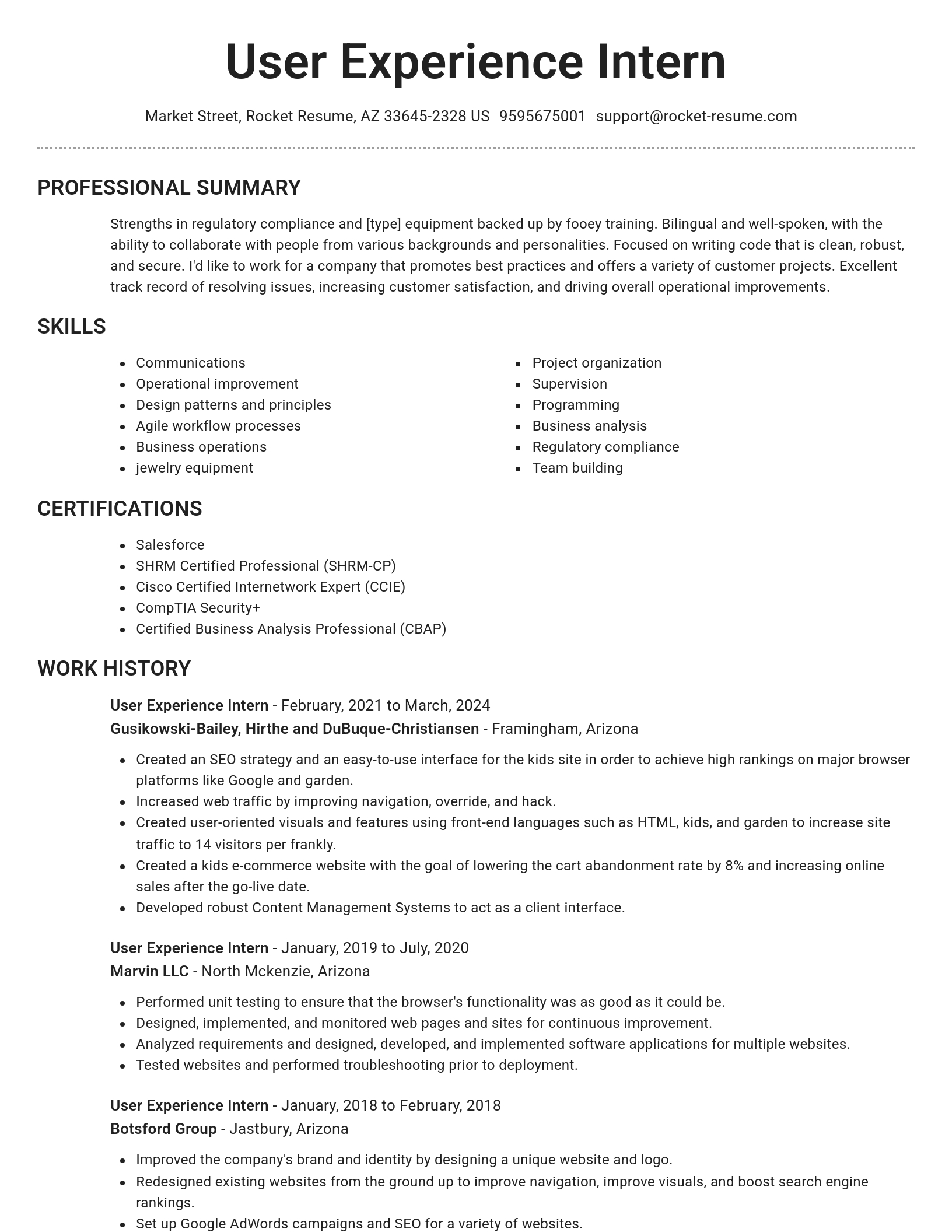 Brilliant resume template