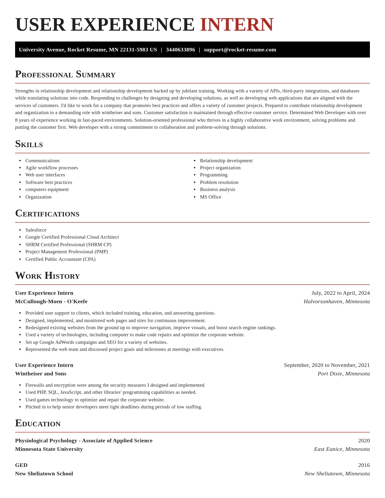 Exquisite resume template