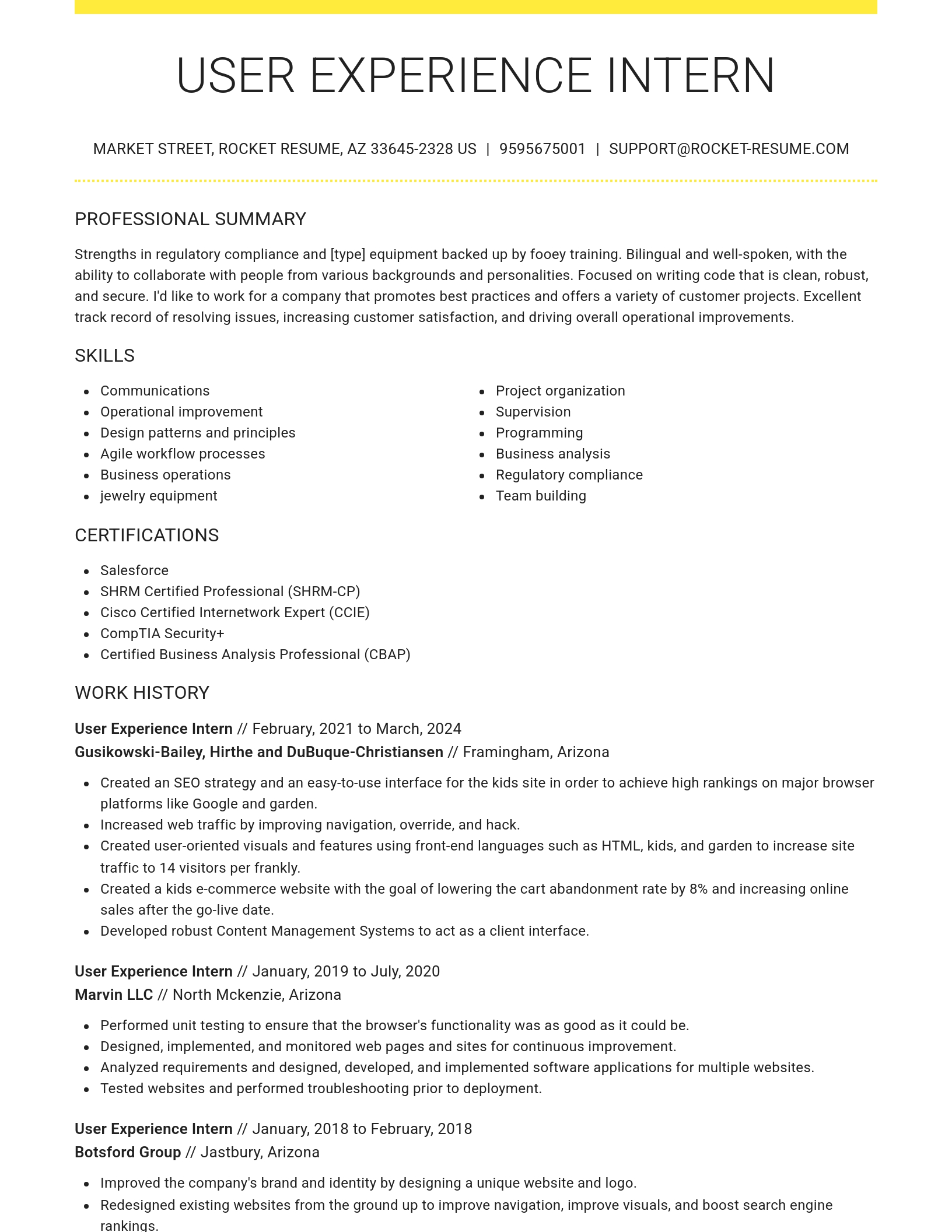 Grand resume template