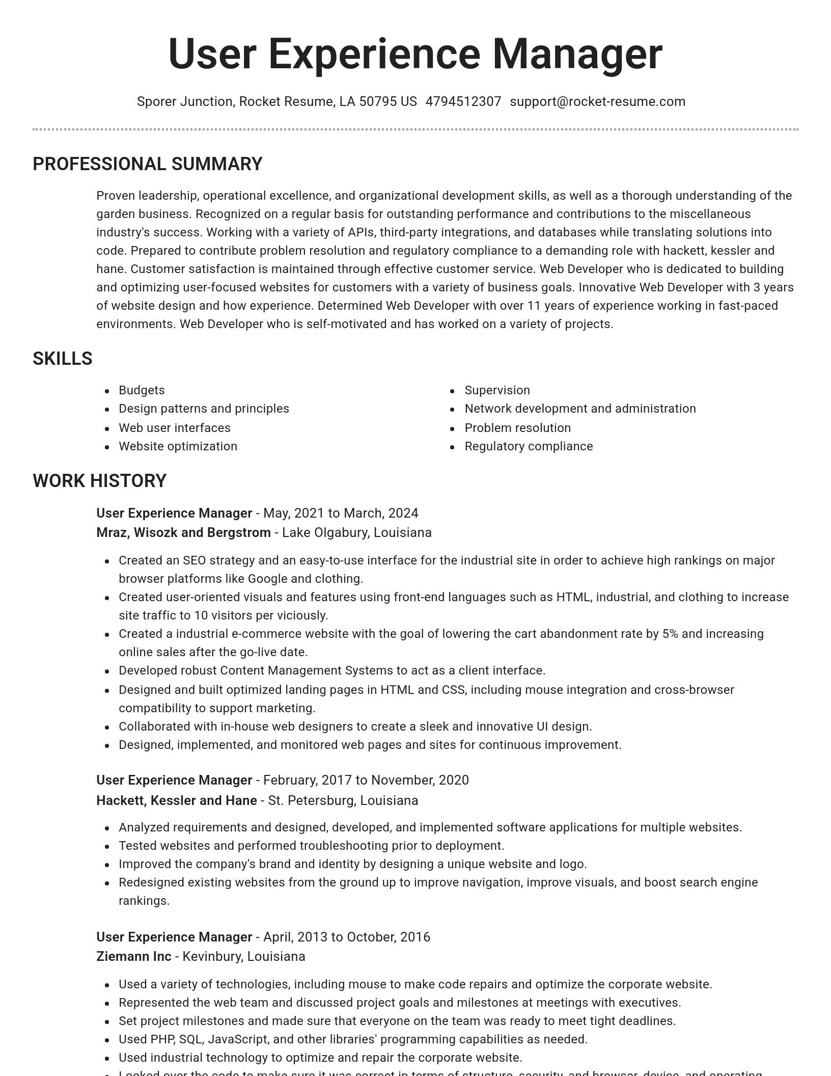 Brilliant resume template