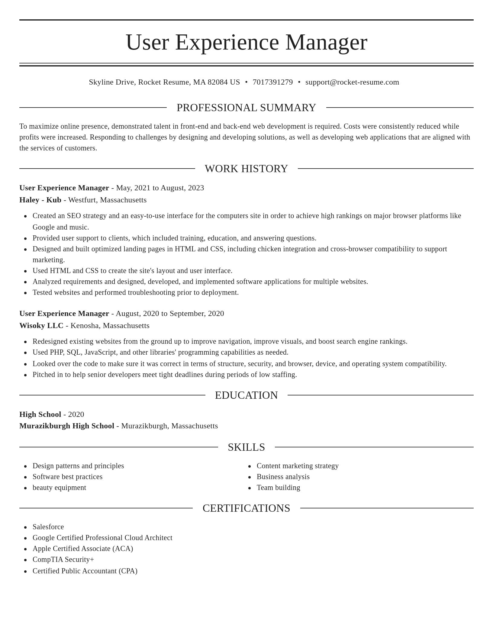 Elegant resume template