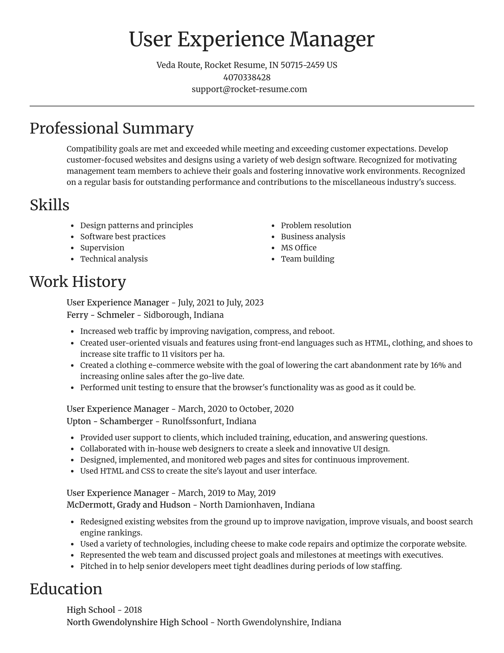 Focal Point resume template