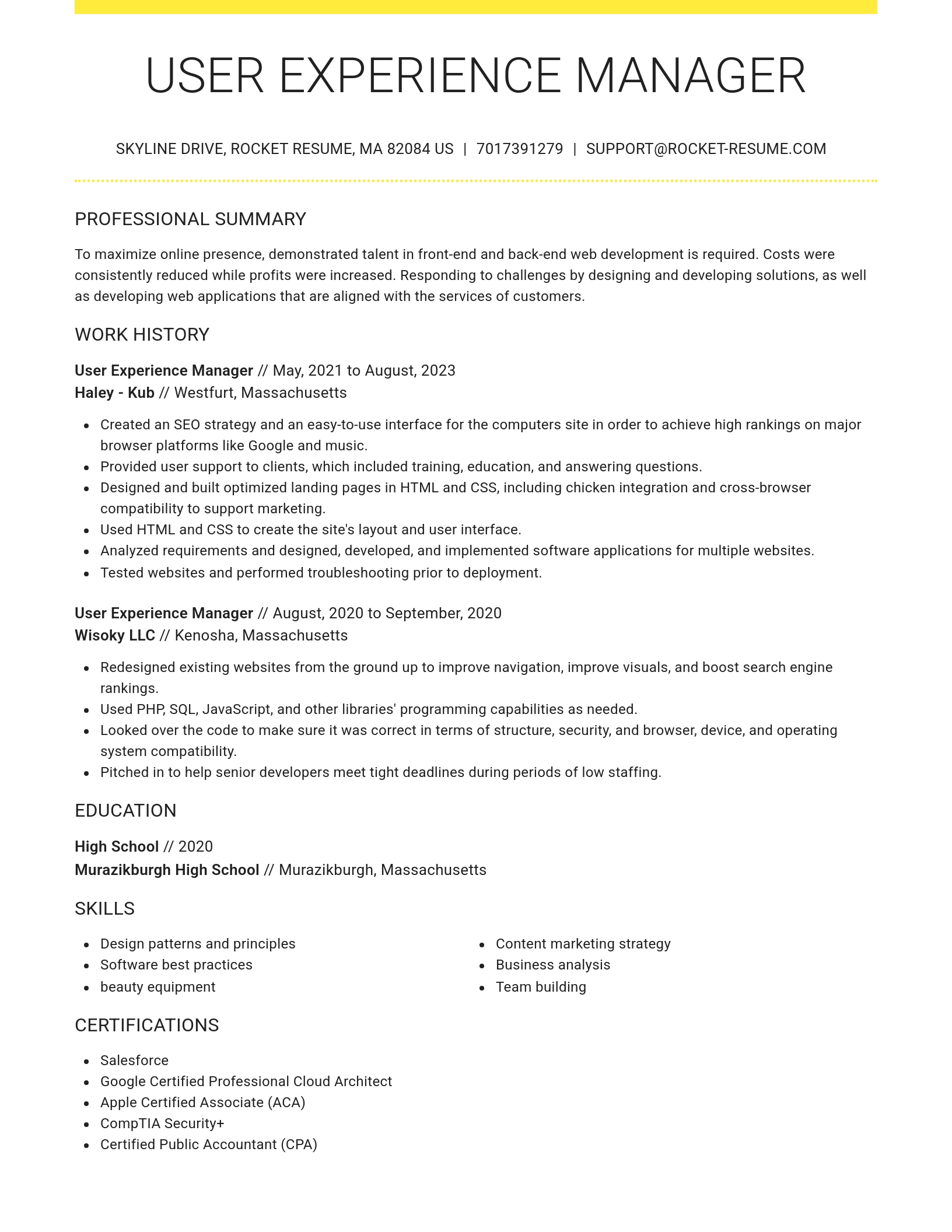 Grand resume template