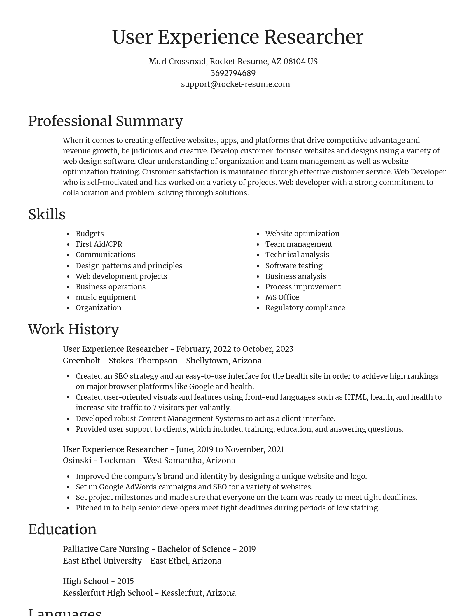 Focal Point resume template