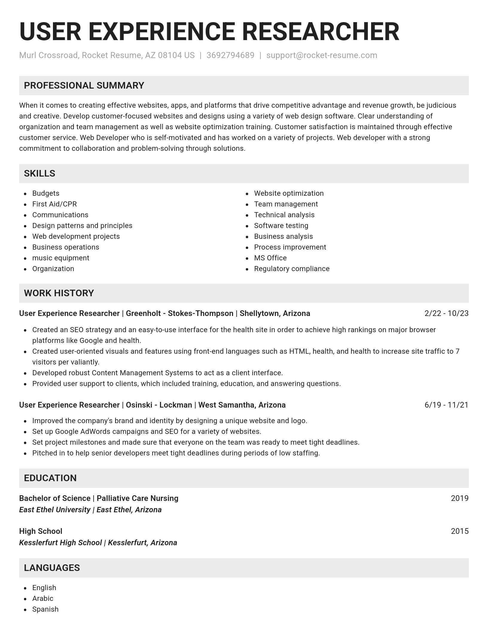 Genius resume template