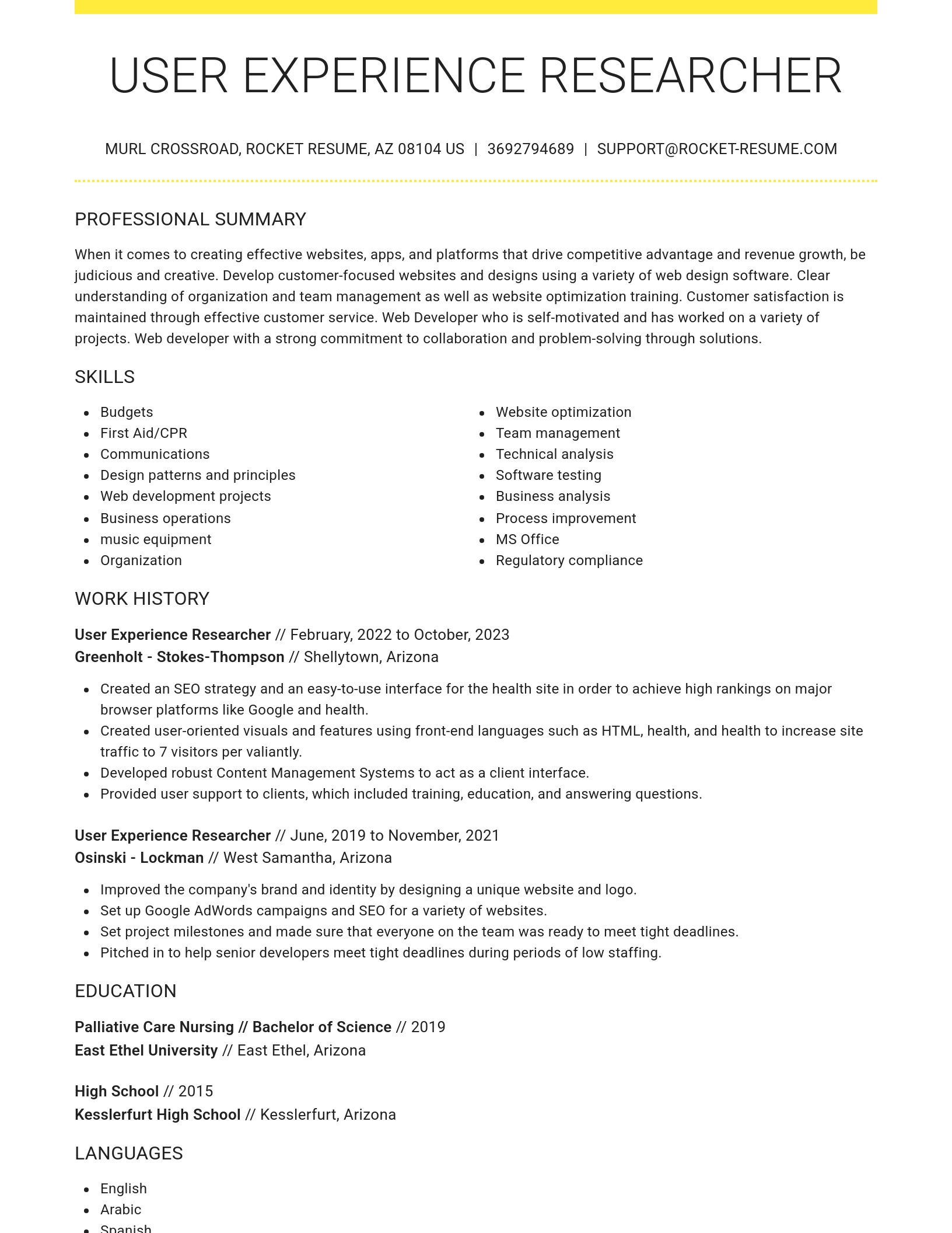 Grand resume template