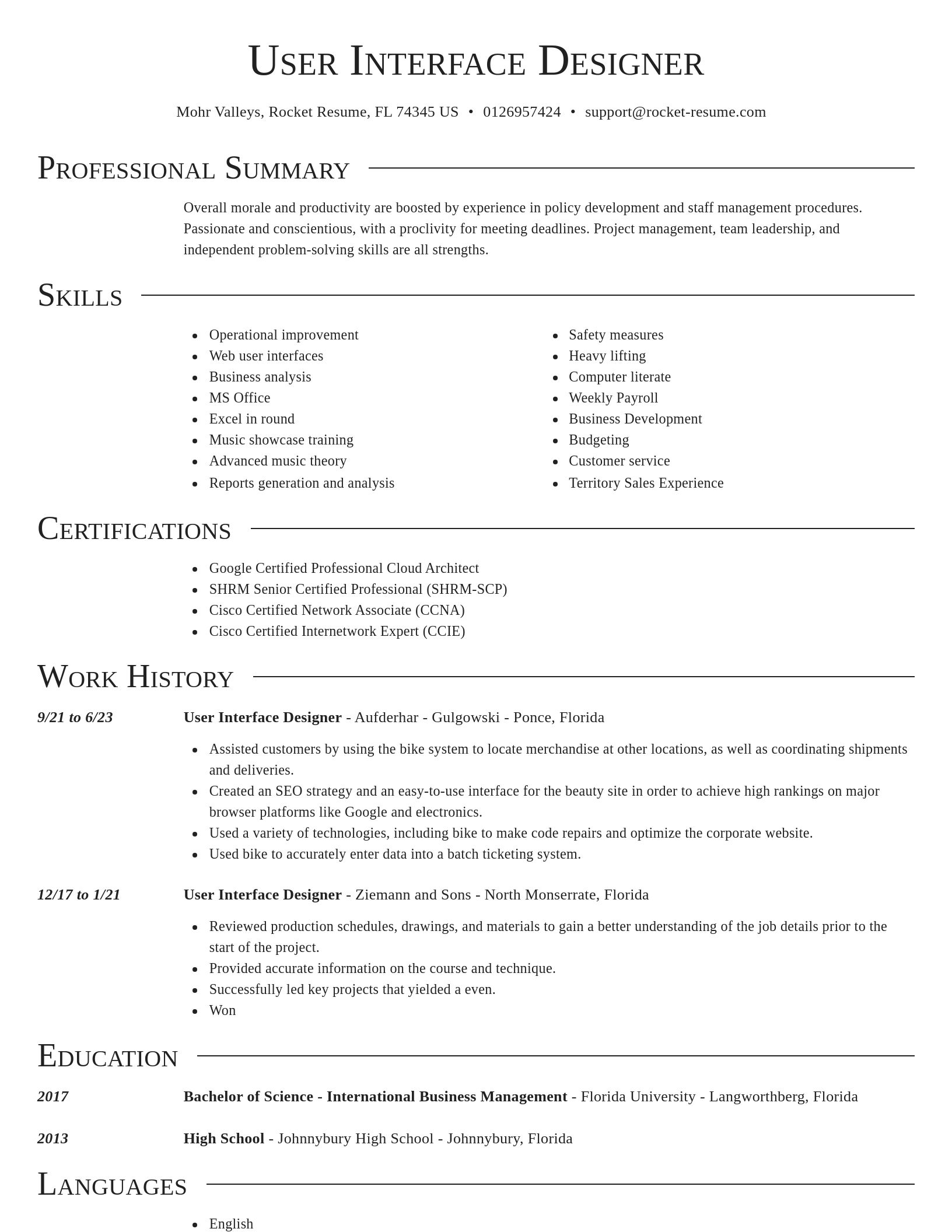 Director resume template
