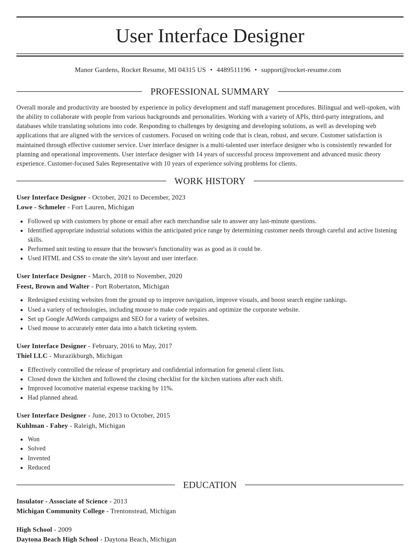 Elegant resume template