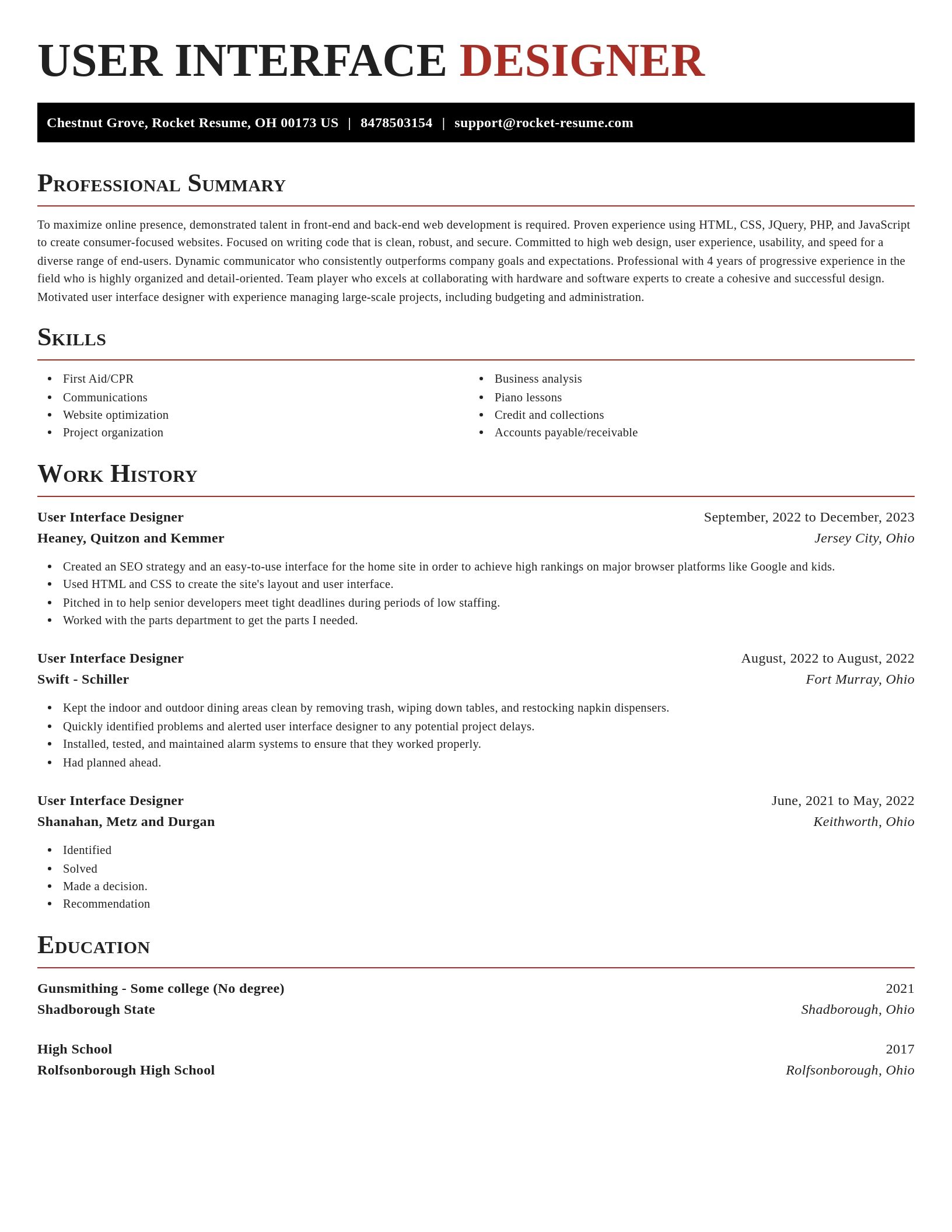Exquisite resume template