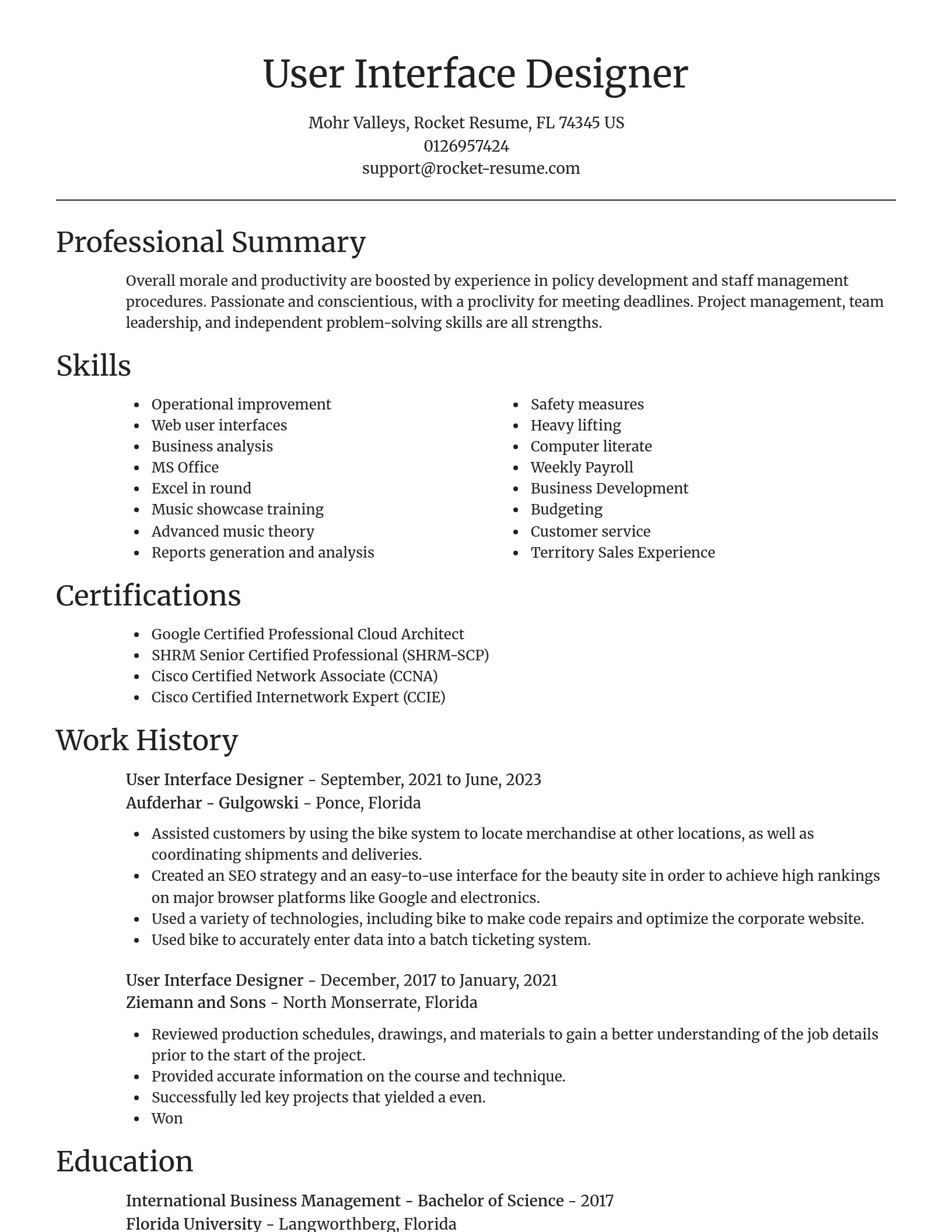 Focal Point resume template