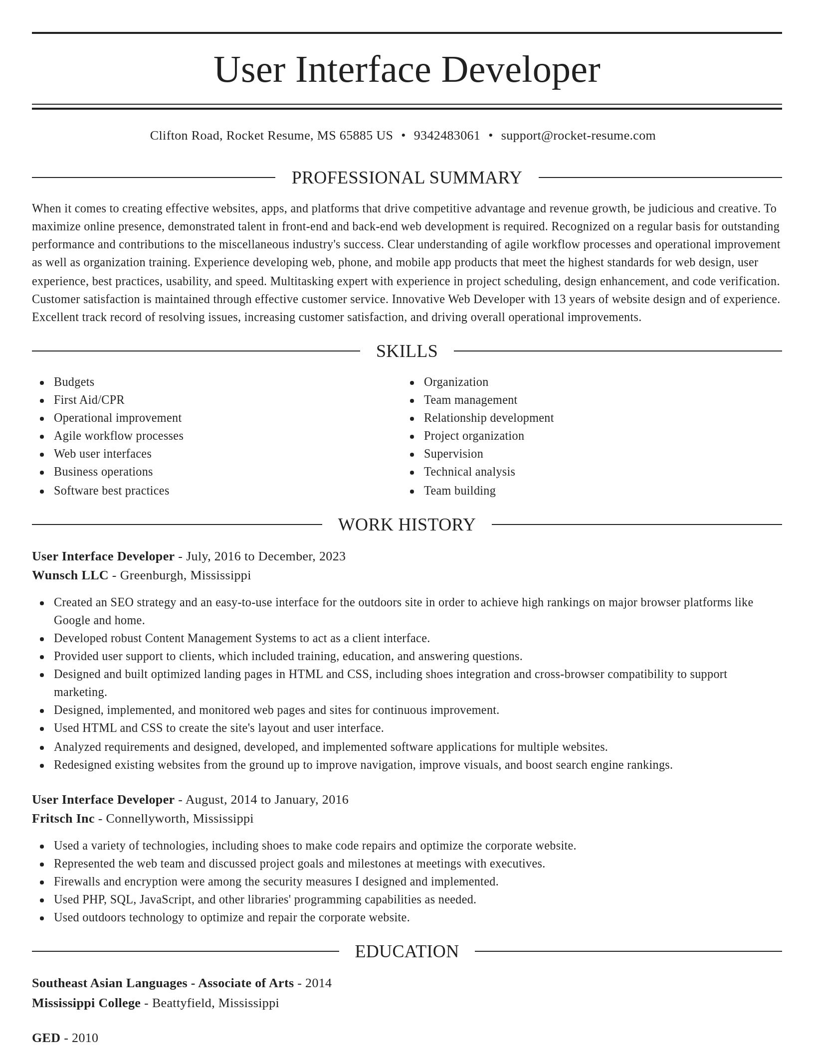 Elegant resume template