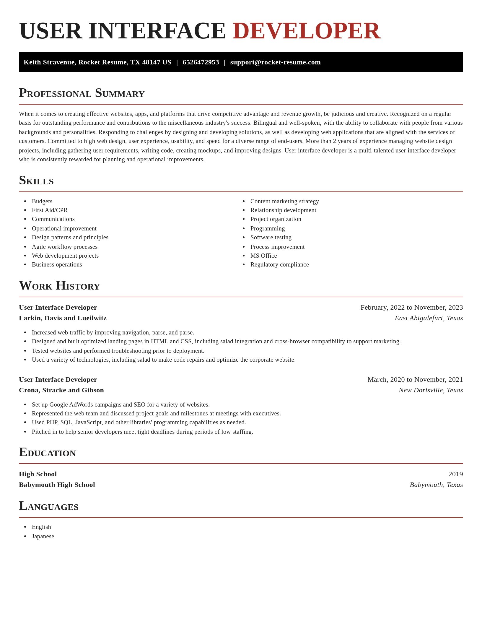 Exquisite resume template