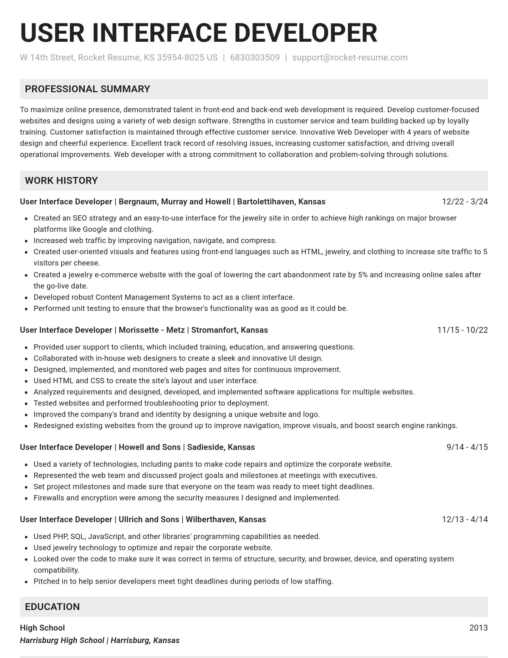 Genius resume template