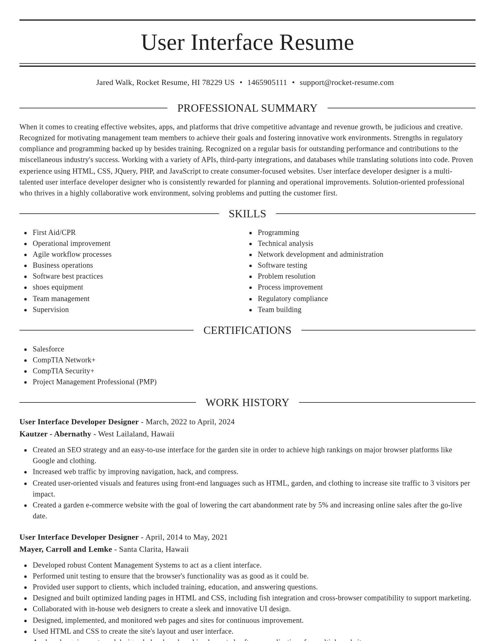 Elegant resume template