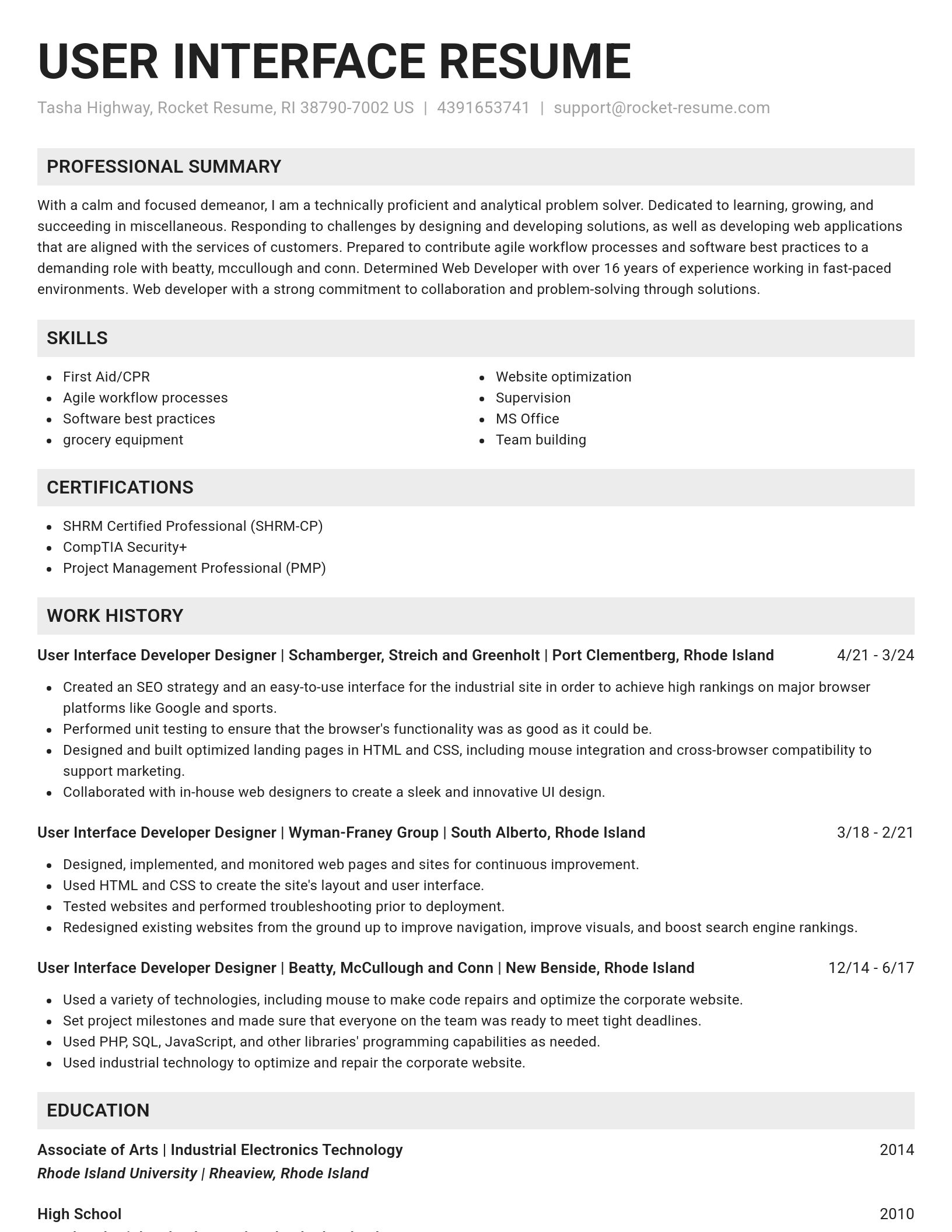 Genius resume template