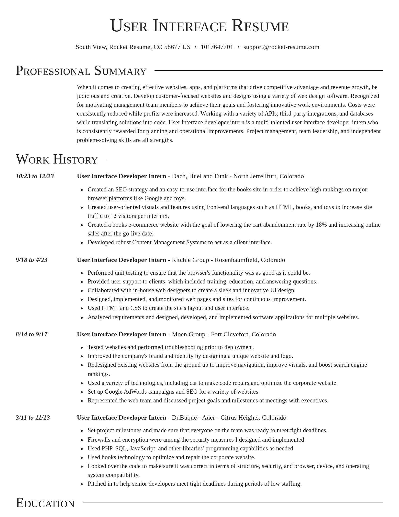 Director resume template