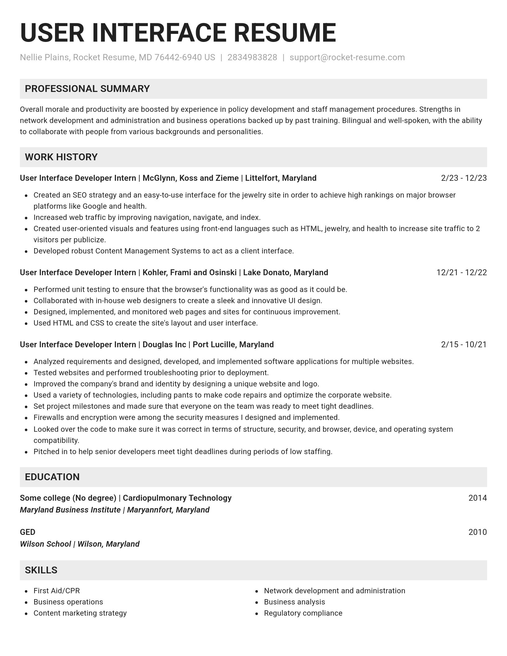 Genius resume template