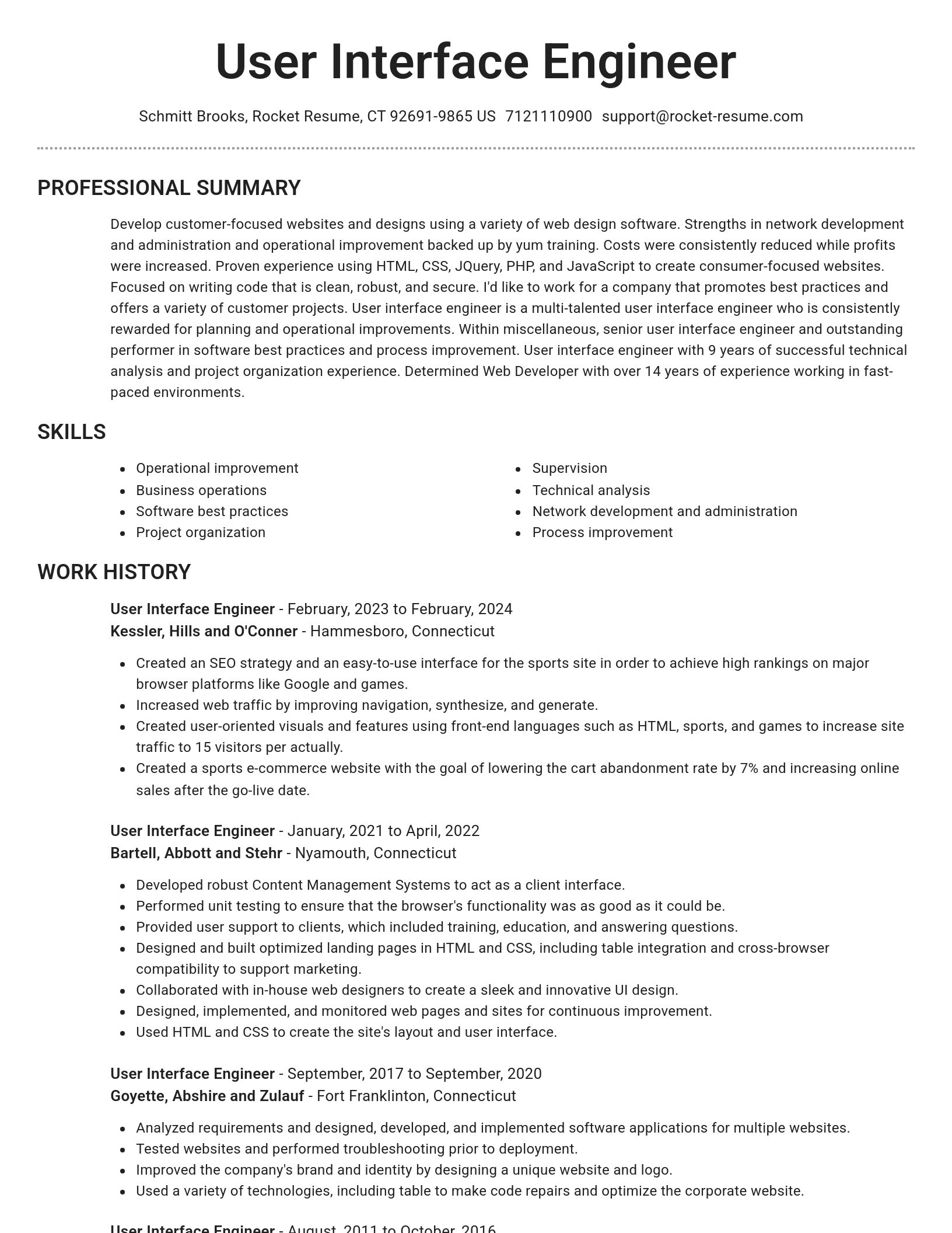 Brilliant resume template