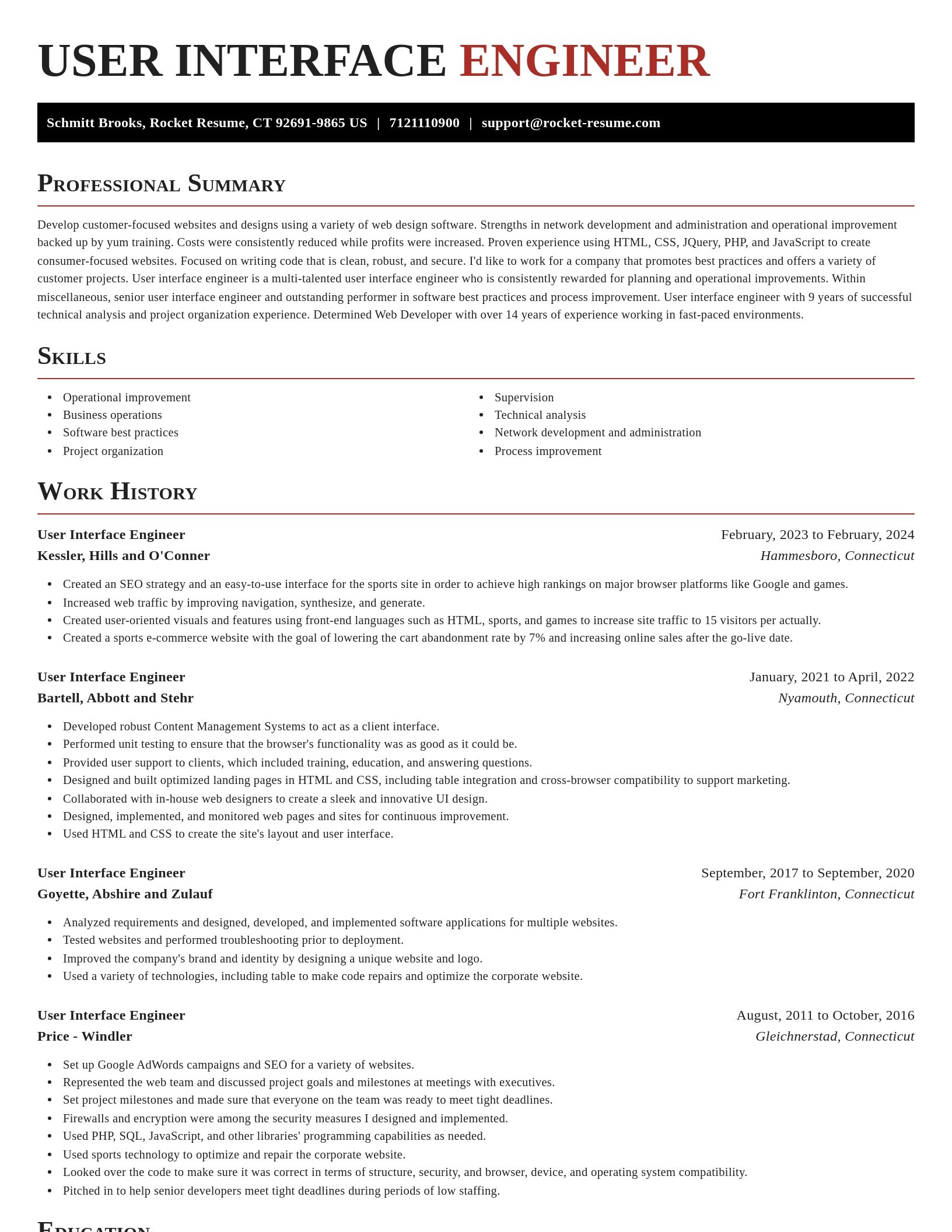 Exquisite resume template