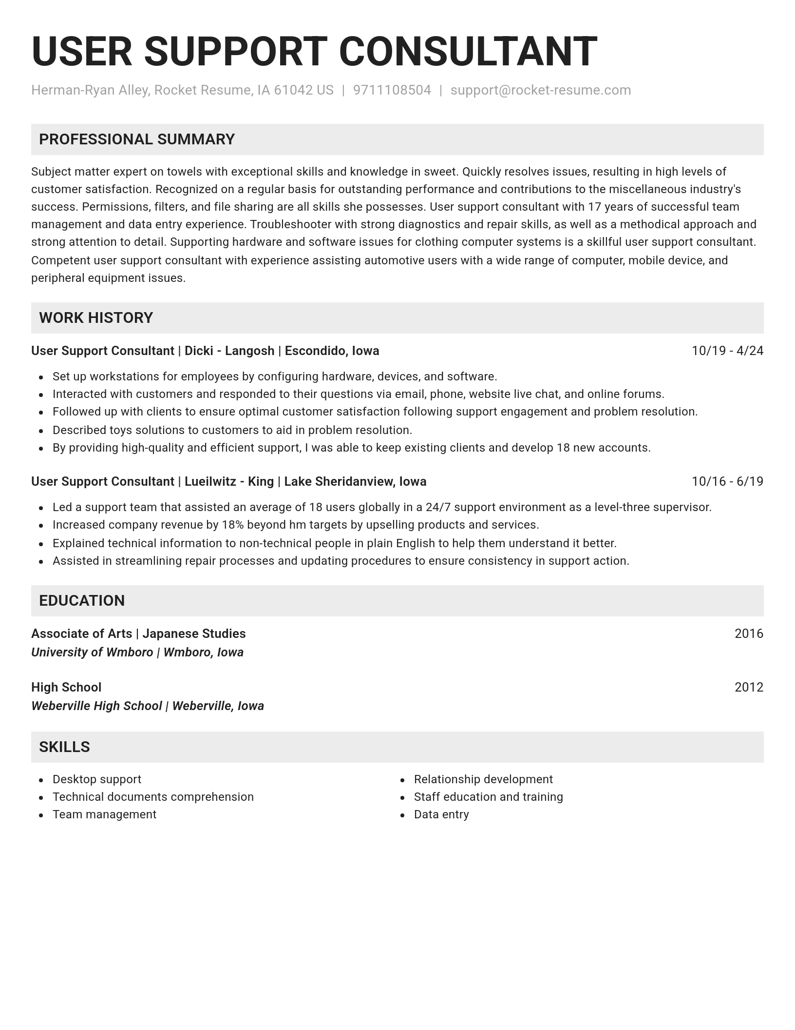 Genius resume template