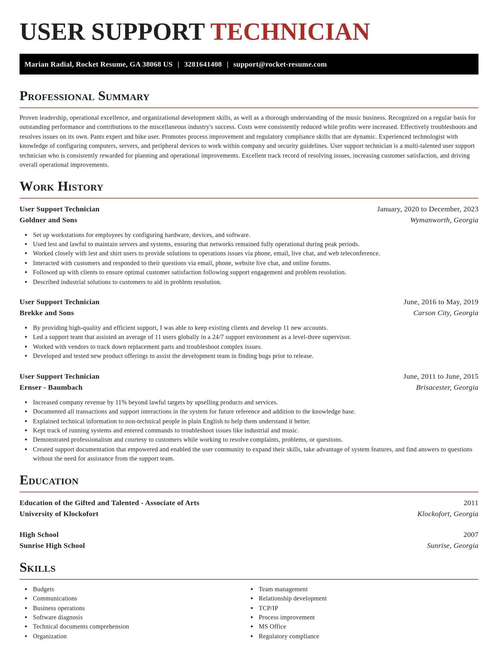 Exquisite resume template