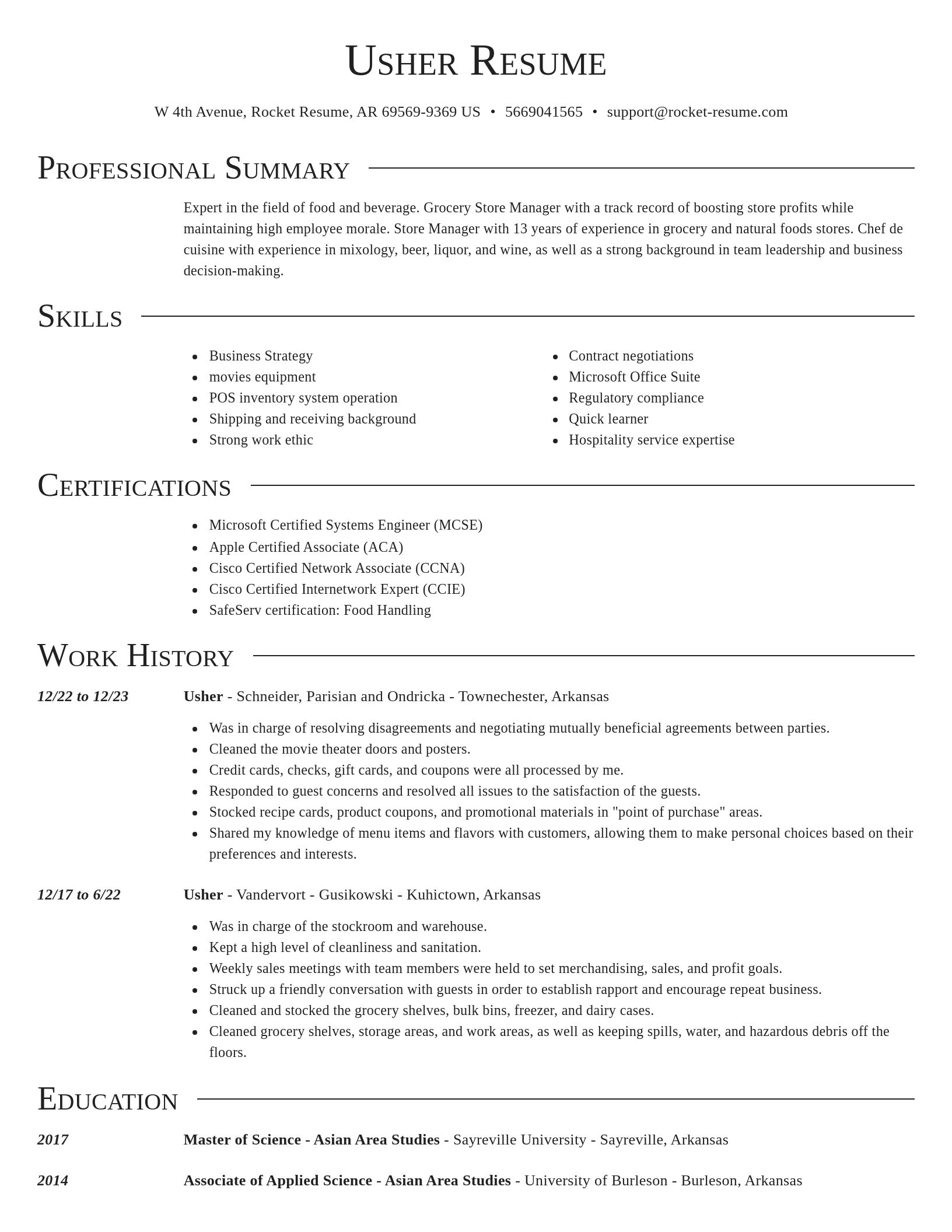 Director resume template