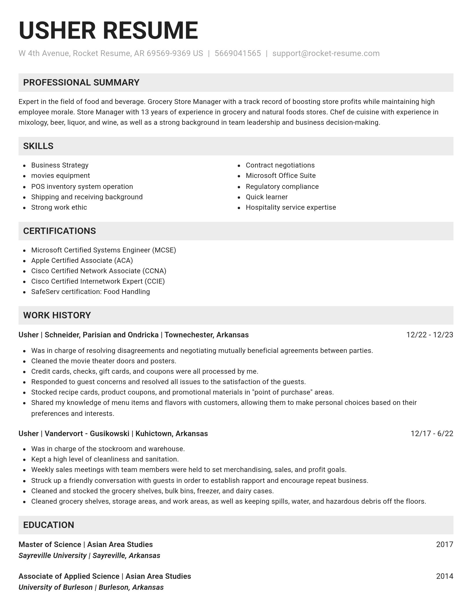 Genius resume template