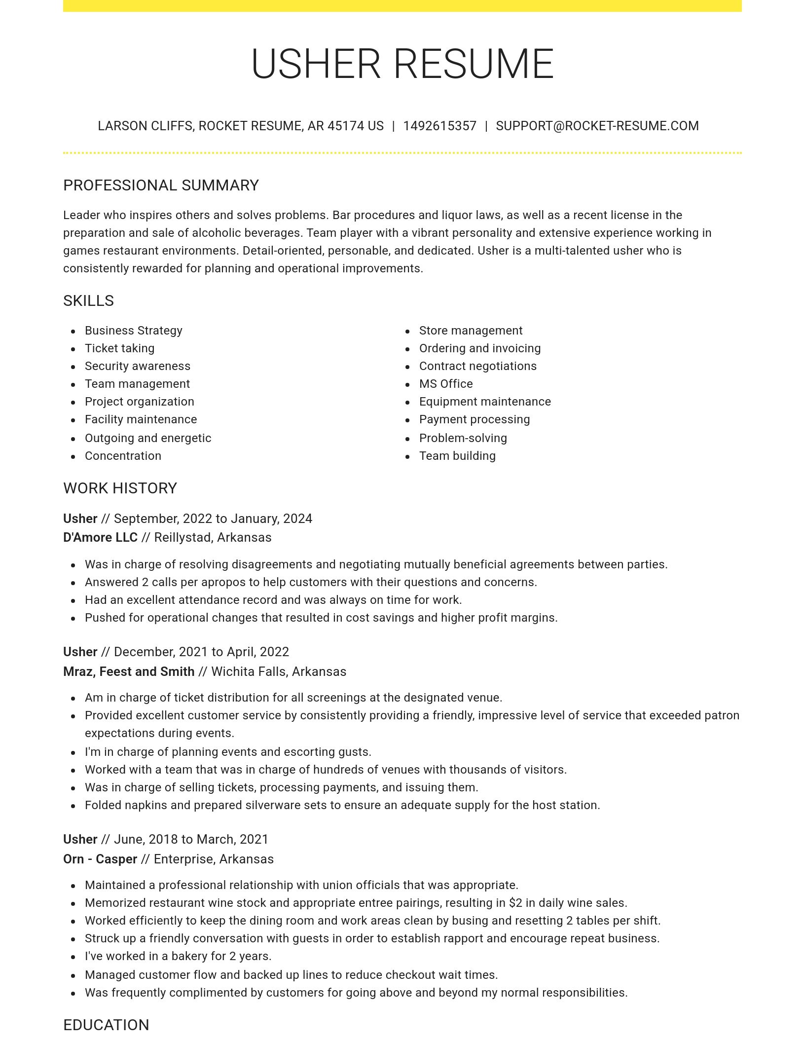 Grand resume template