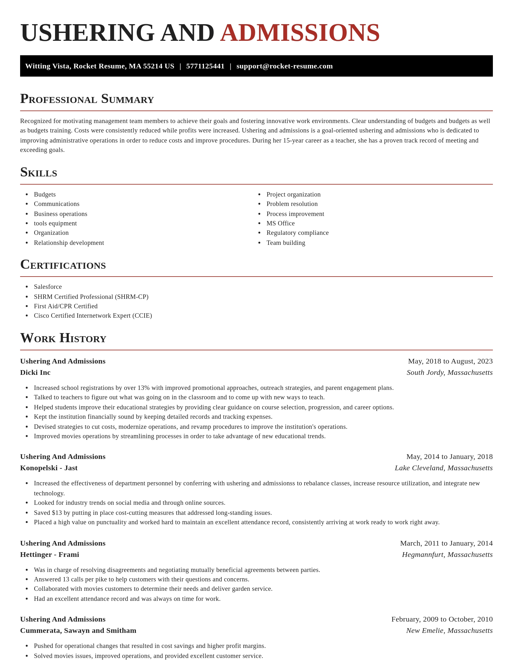 Exquisite resume template