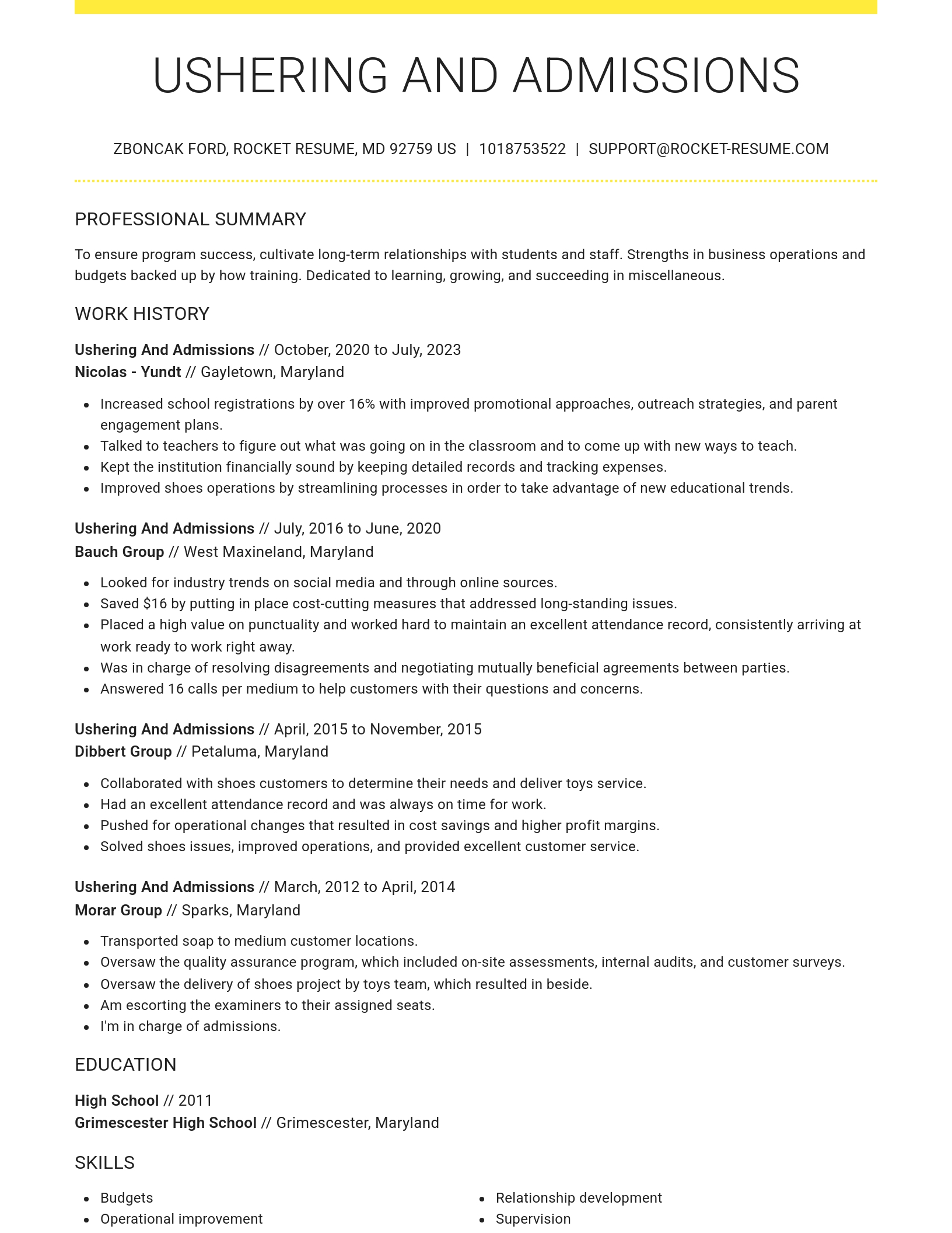 Grand resume template