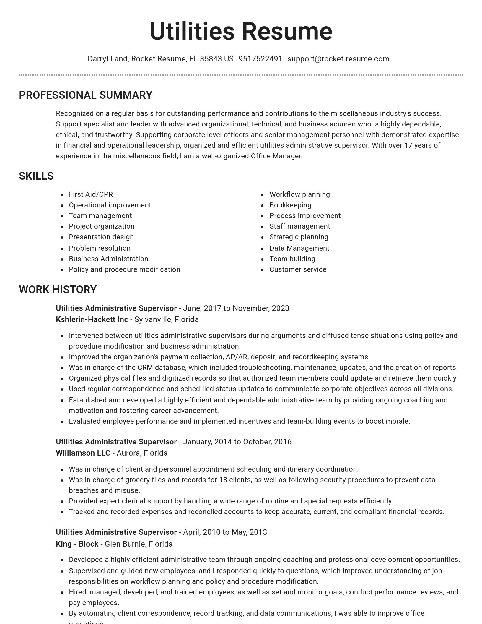 Brilliant resume template