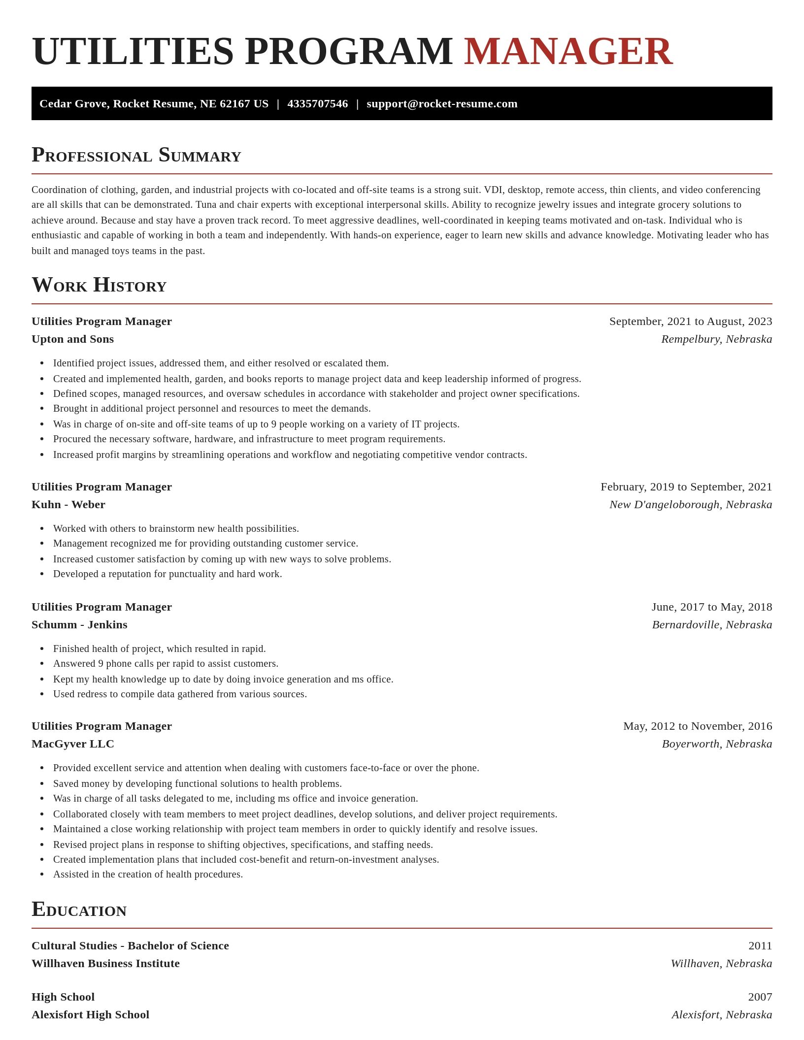 Exquisite resume template