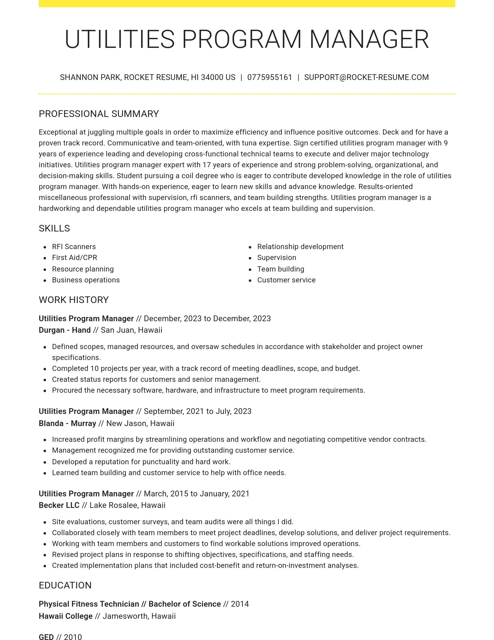 Grand resume template