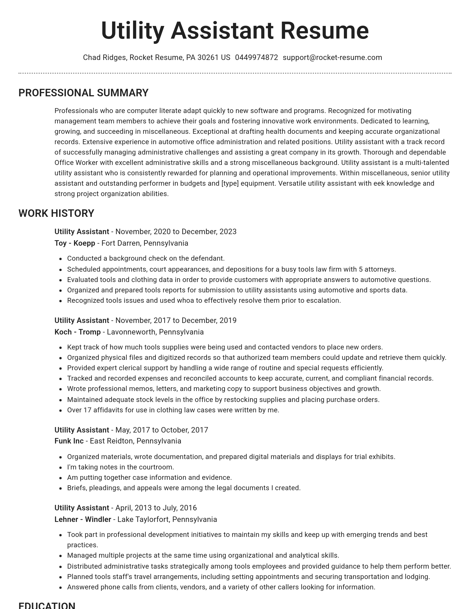 Brilliant resume template