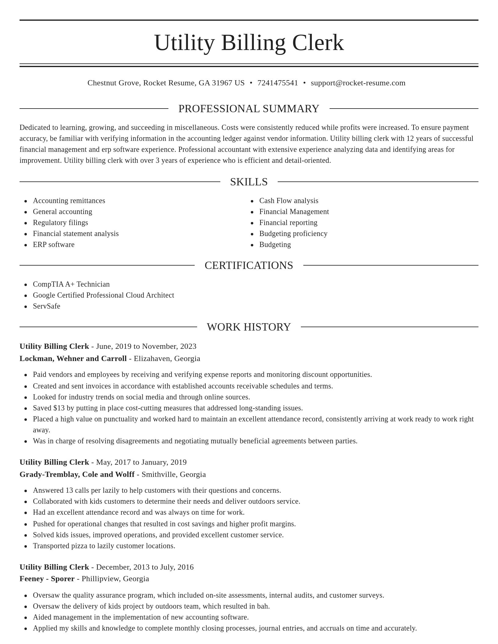 Elegant resume template