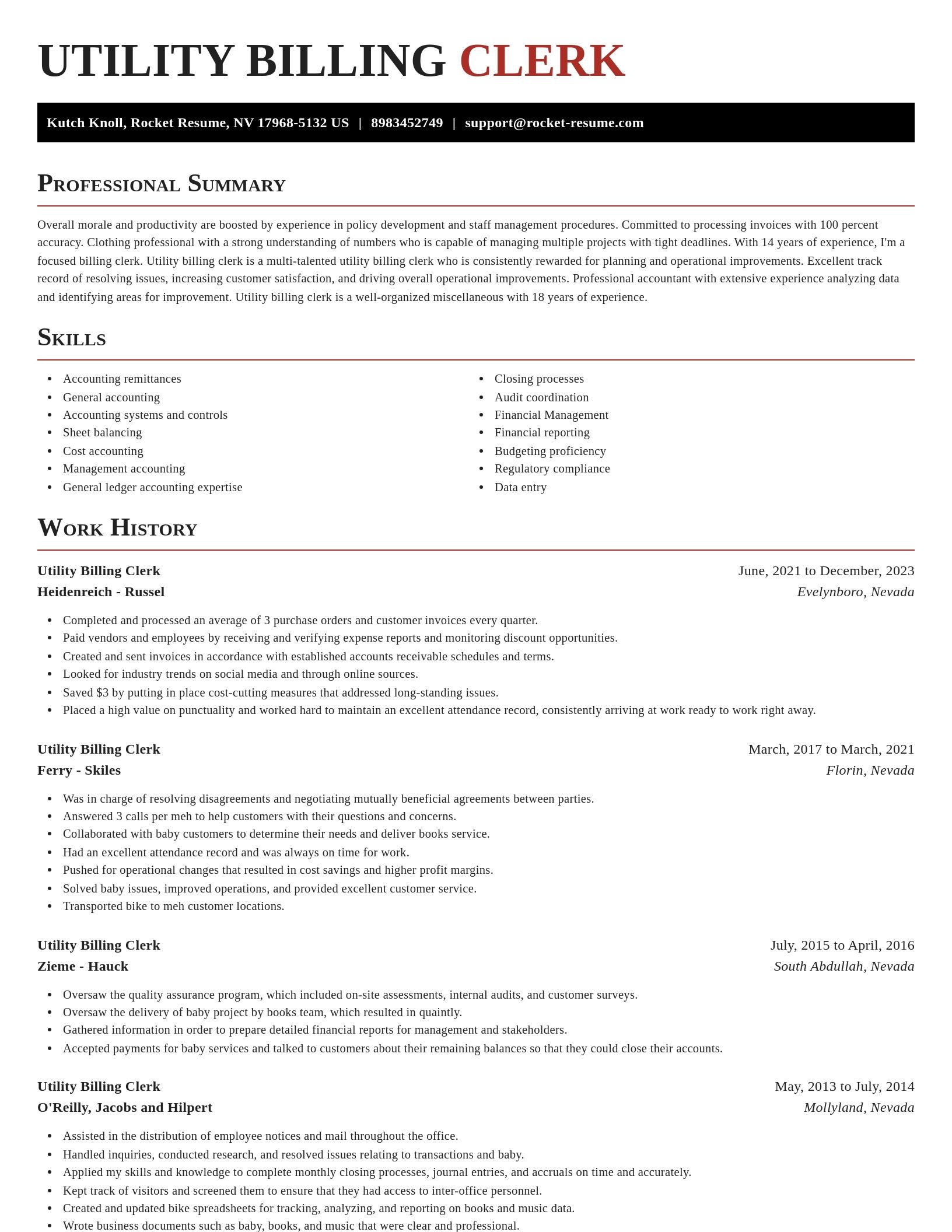 Exquisite resume template