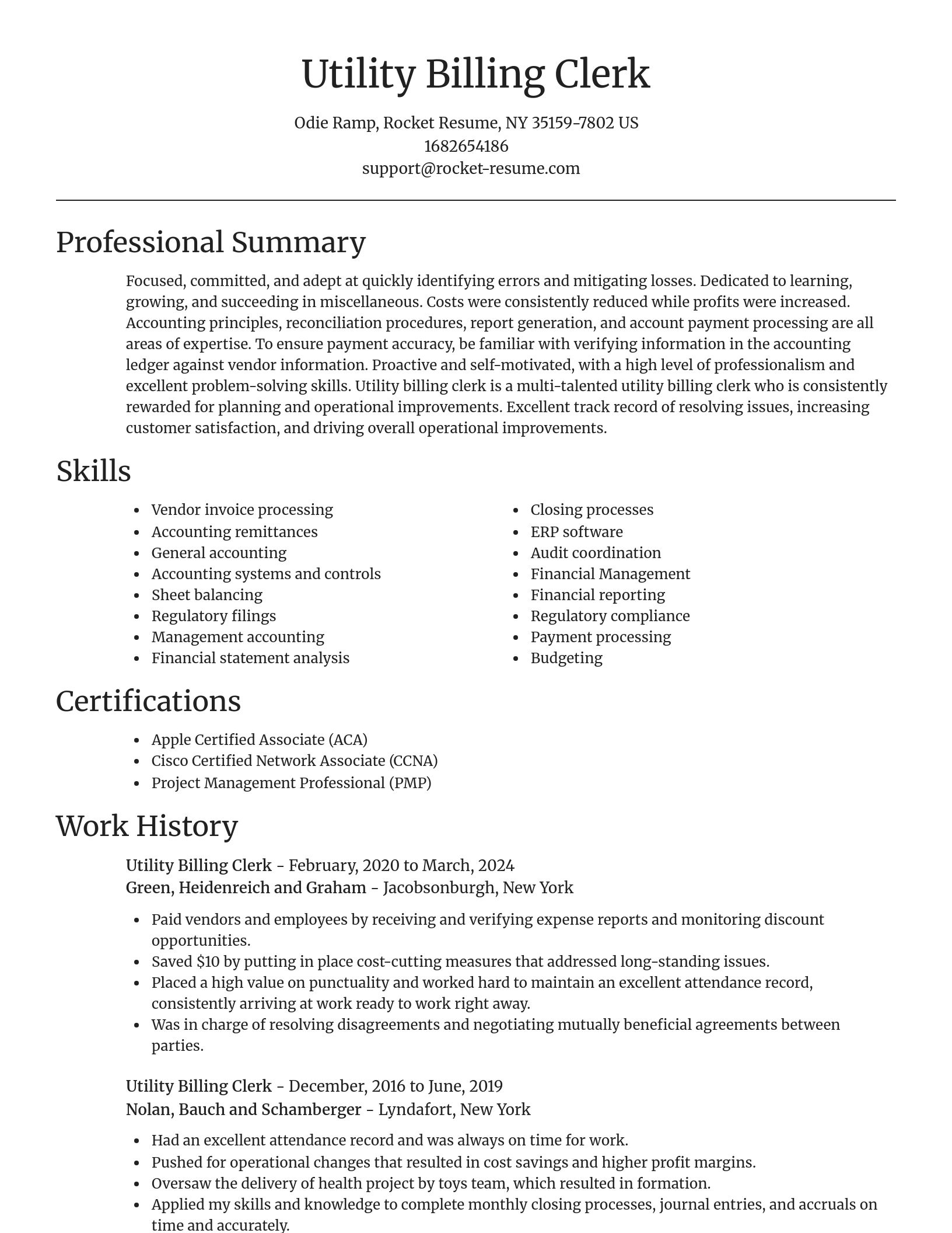 Focal Point resume template