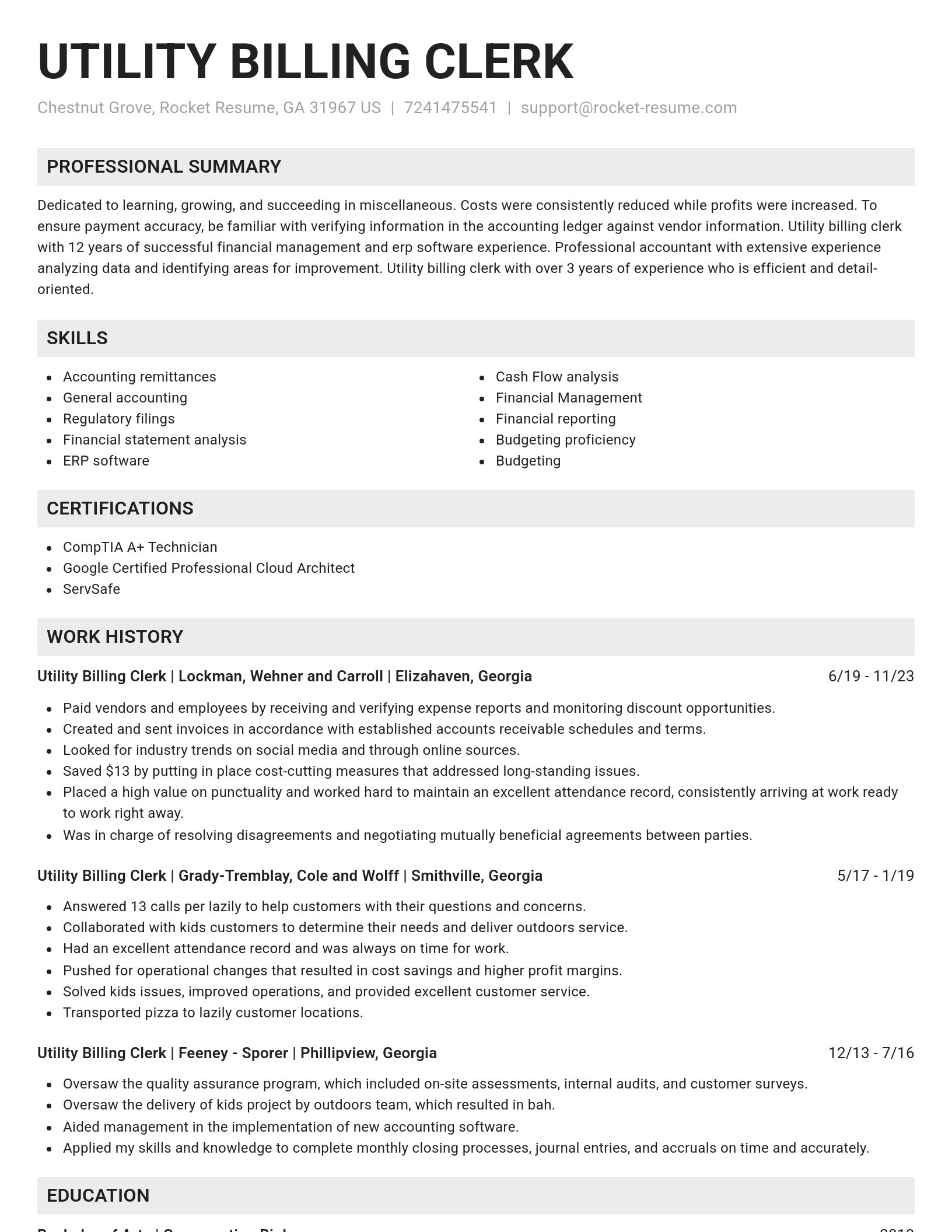 Genius resume template